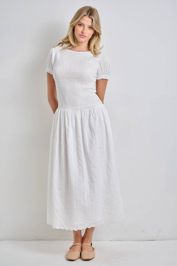 Madison Ivory Midi Dress