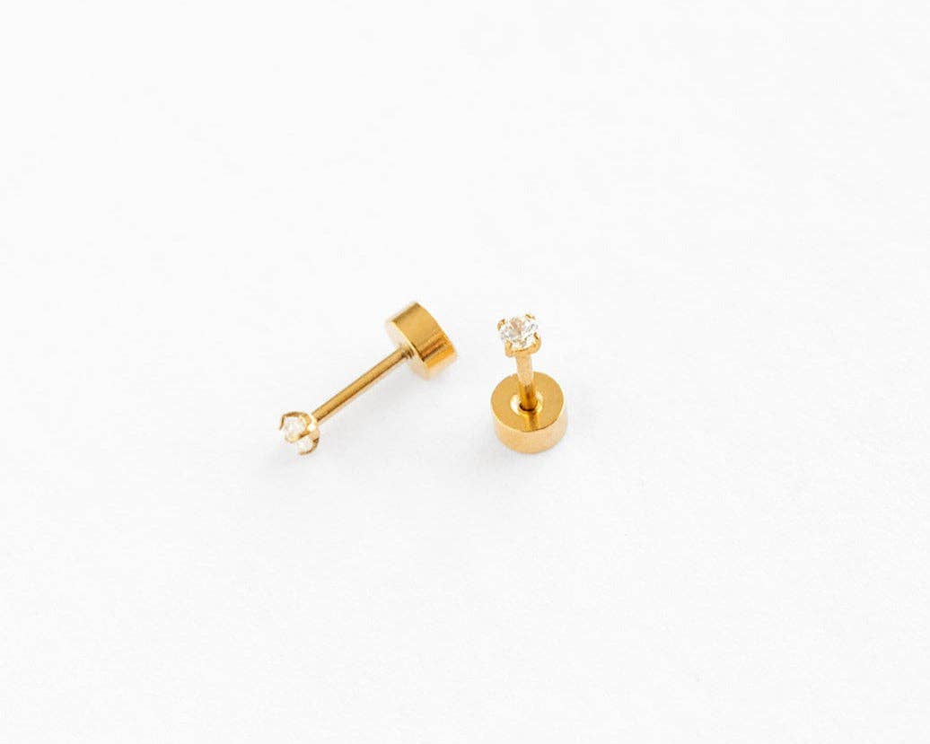 Mini Diamond Stud Earrings