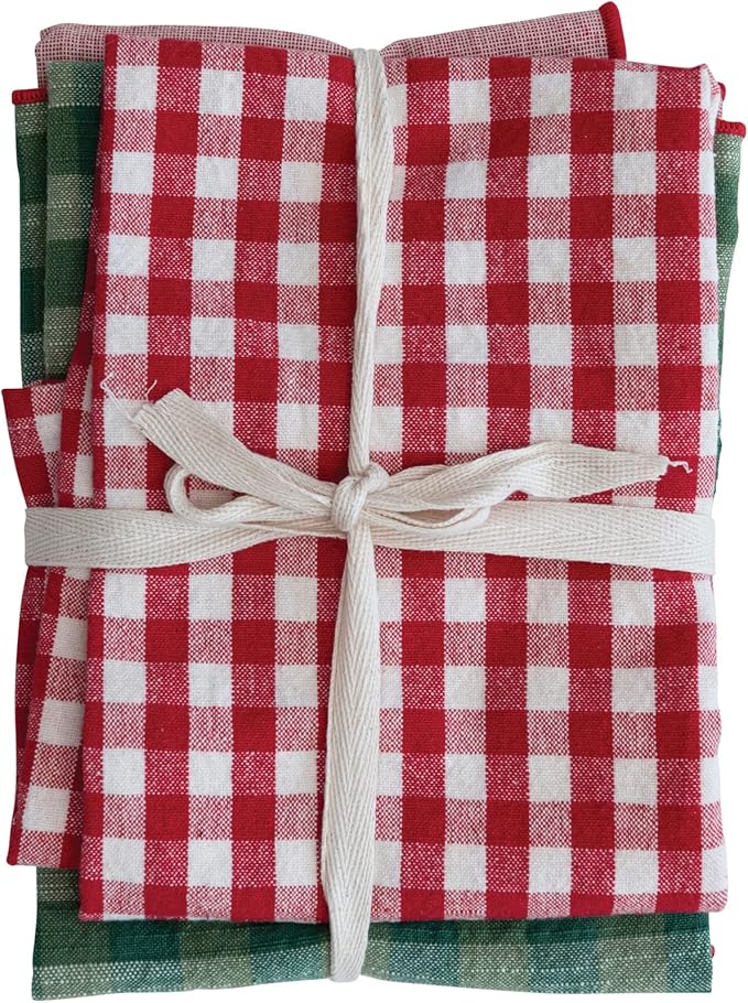 Woven Cotton Tea Towel Set