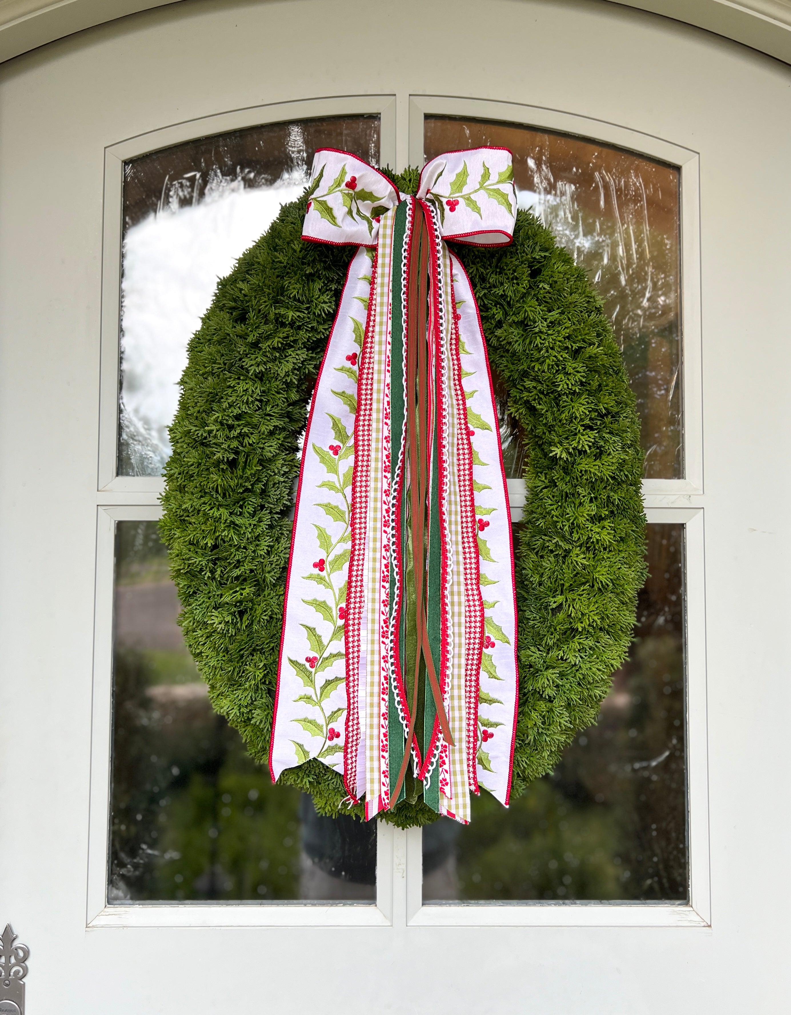 Holly and Ivy Wreath Ribbon
