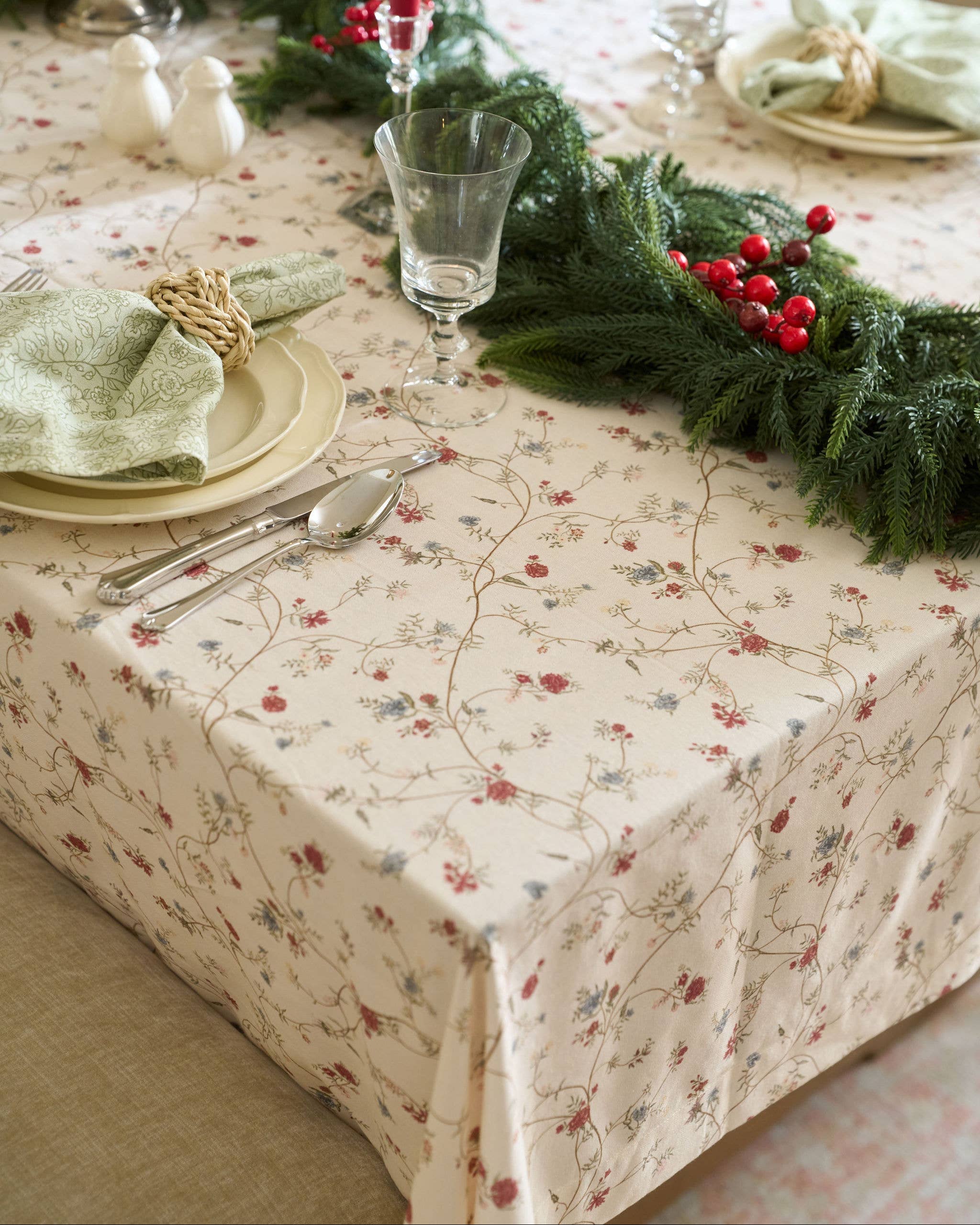 Floral Cotton Tablecloth