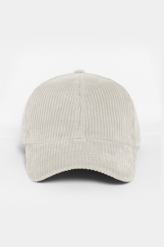 Solid Corduroy Fall/Winter Baseball Hat