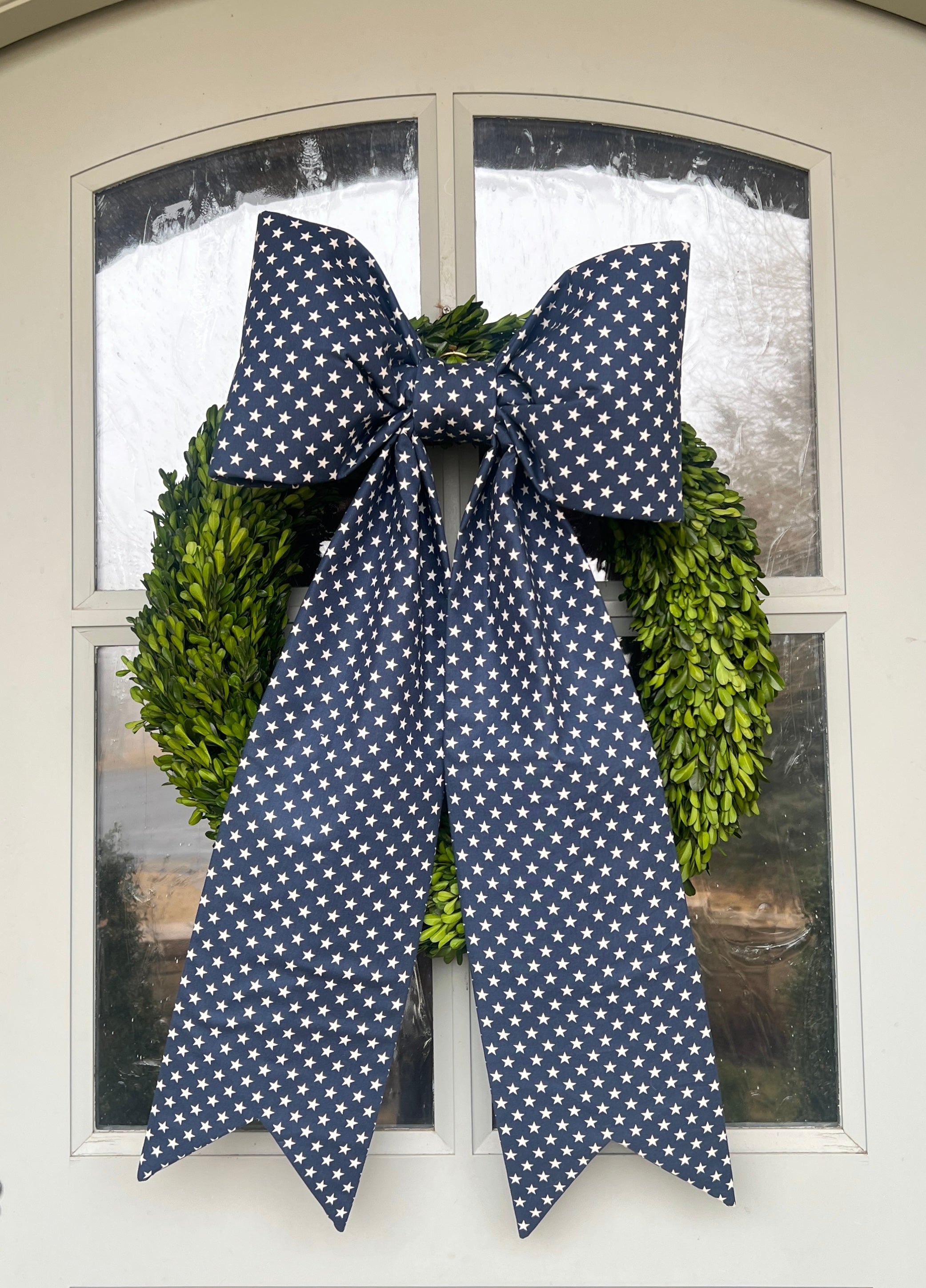 Liberty Star Navy Large Bow