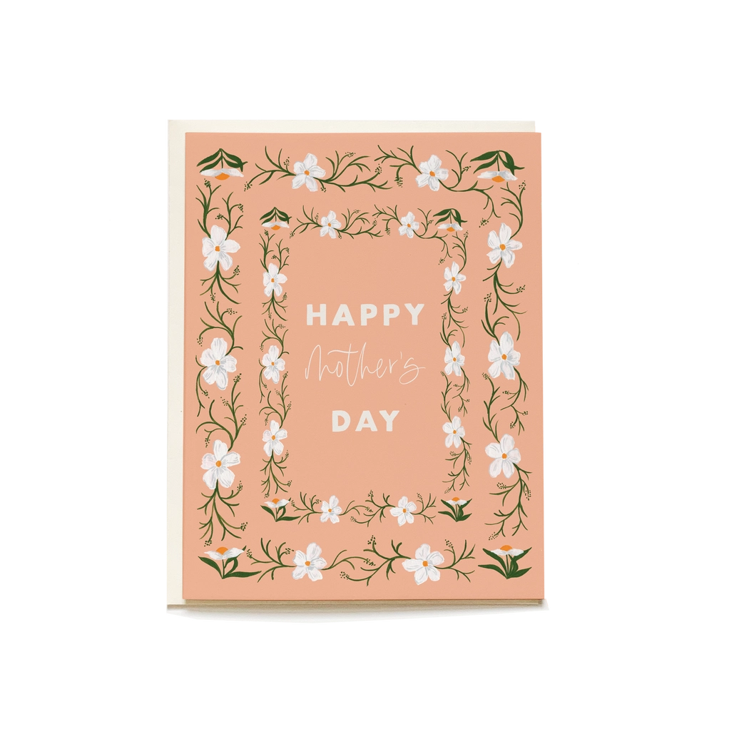 White Poppy Mother's Day Greeting Card