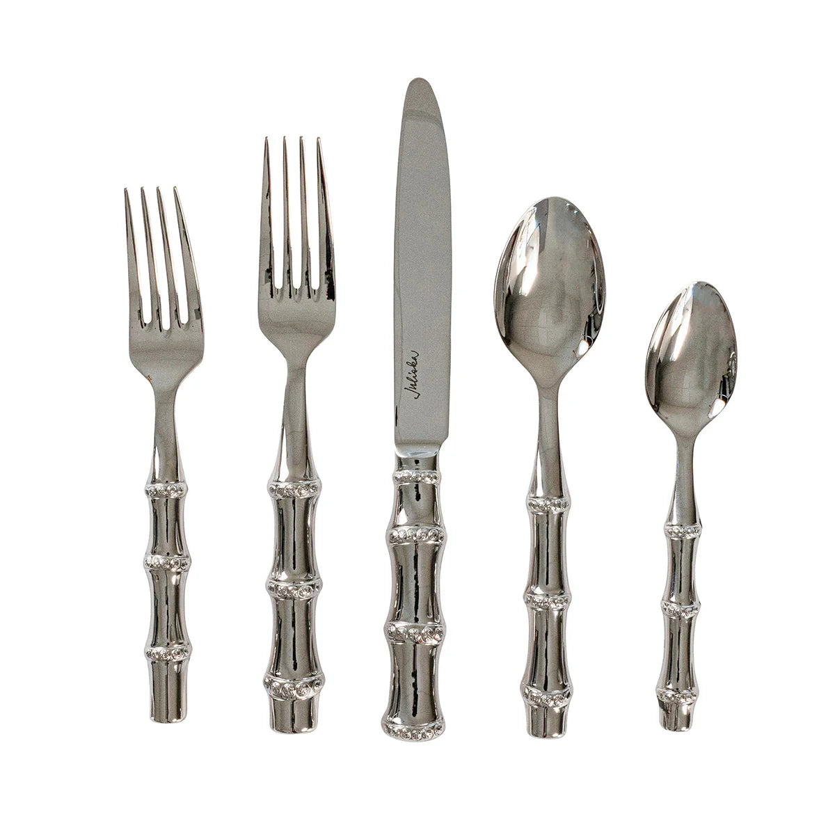 Polished Bamboo 5 Piece Place Setting
