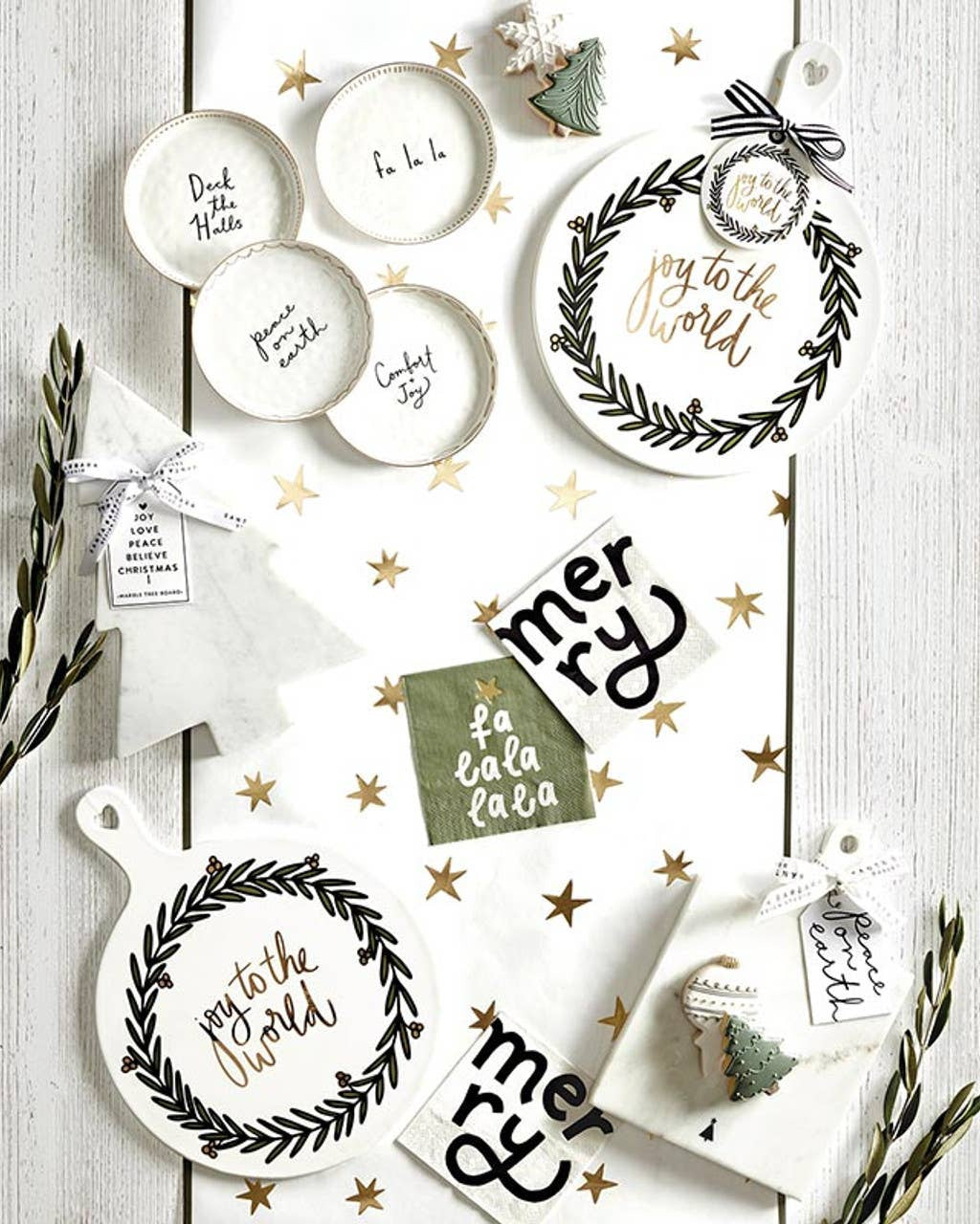 Marble Christmas Tree Board