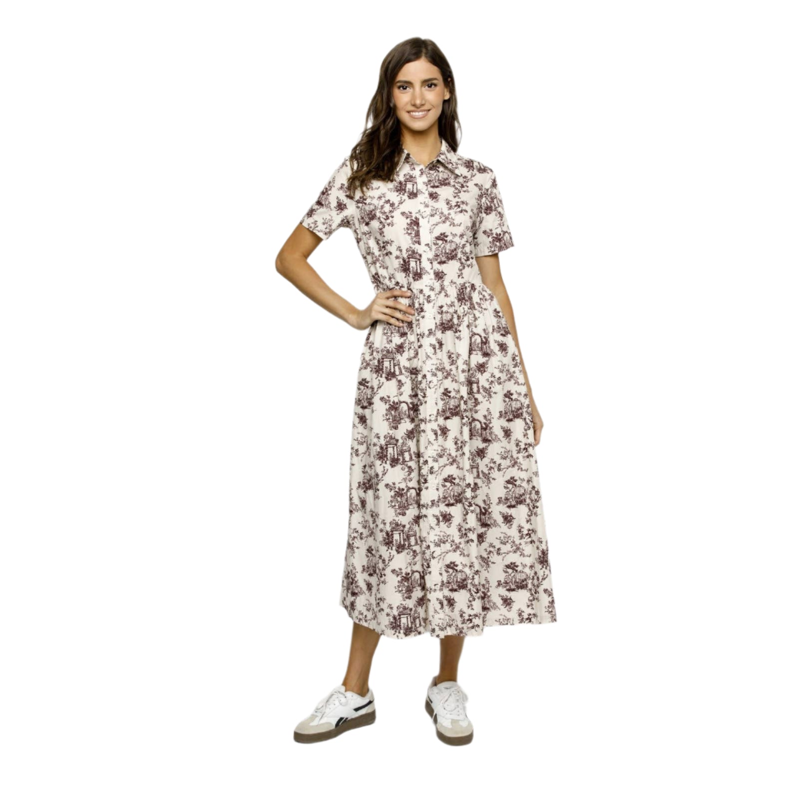 Garden Print Midi Dress