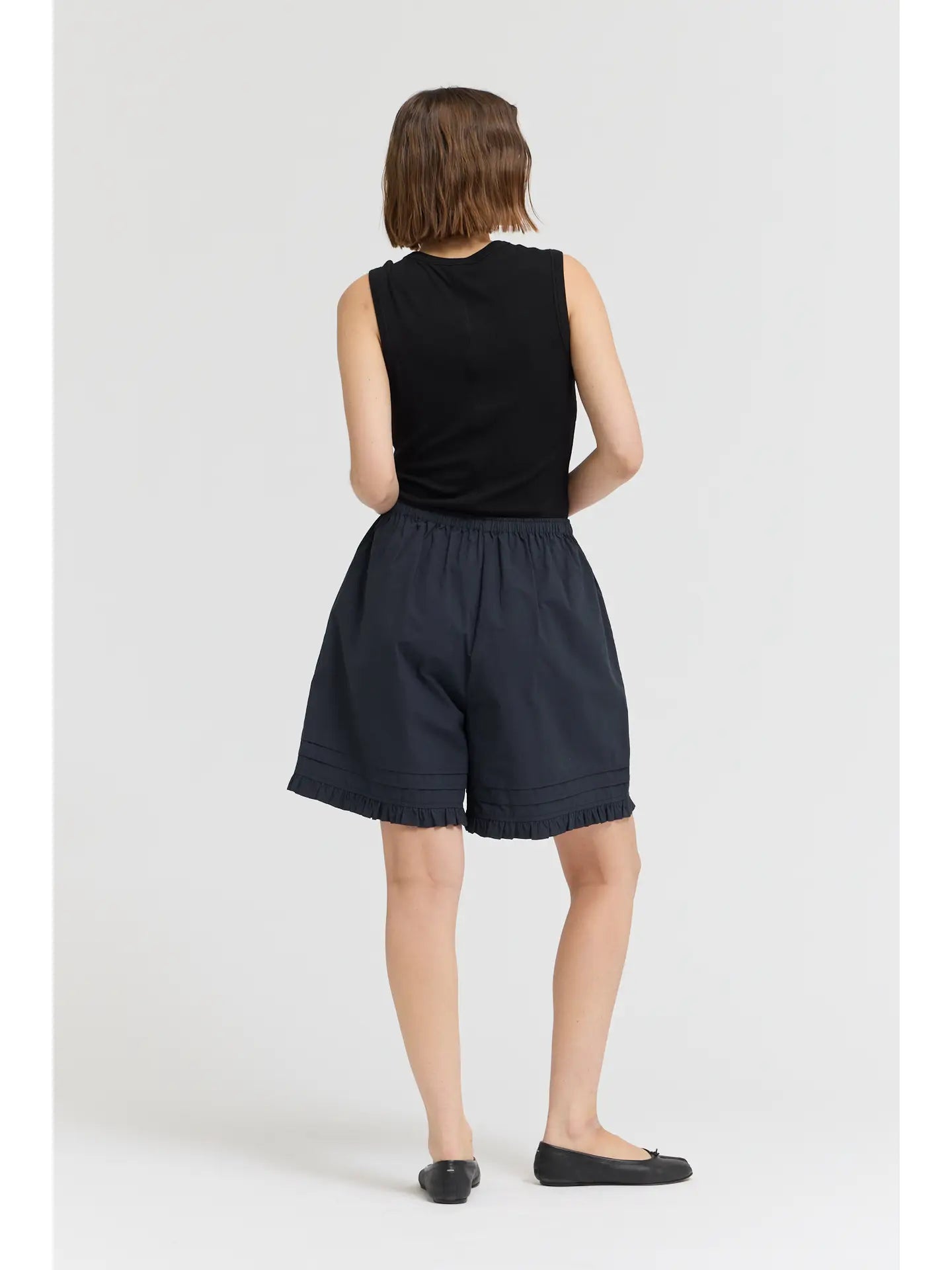 Ruffle Pleat Shorts