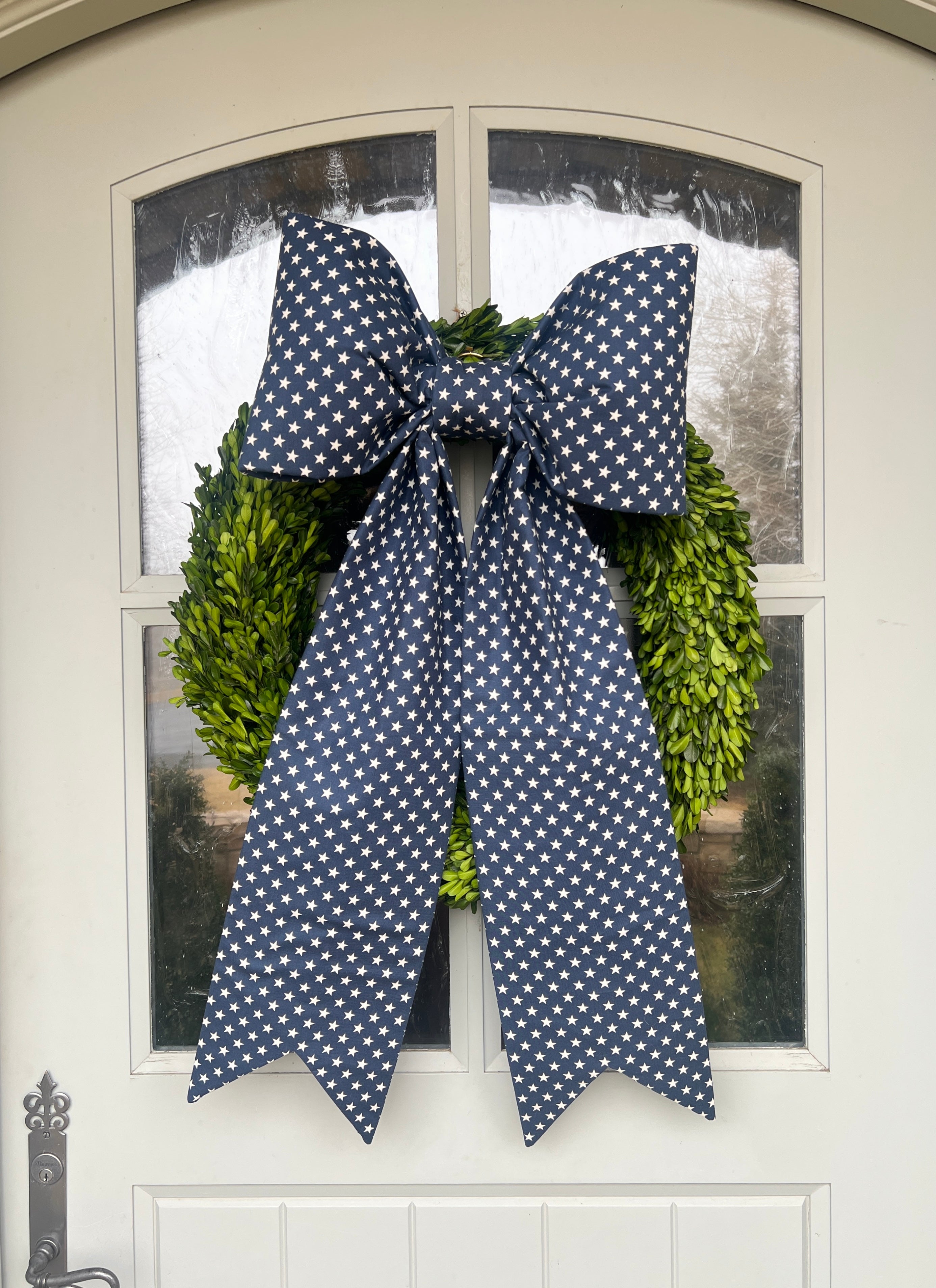 Liberty Star Navy Large Bow