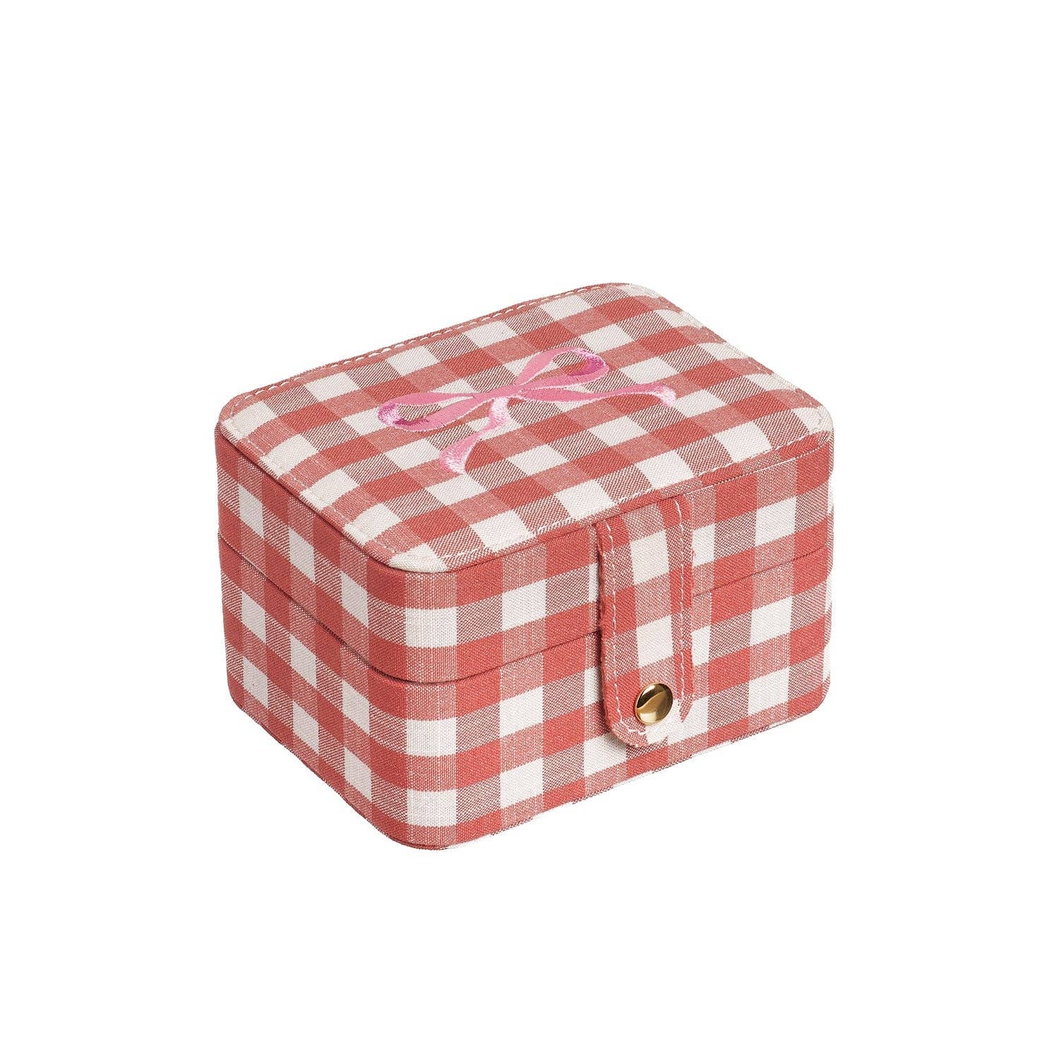 Gingham Bow Jewelry Box