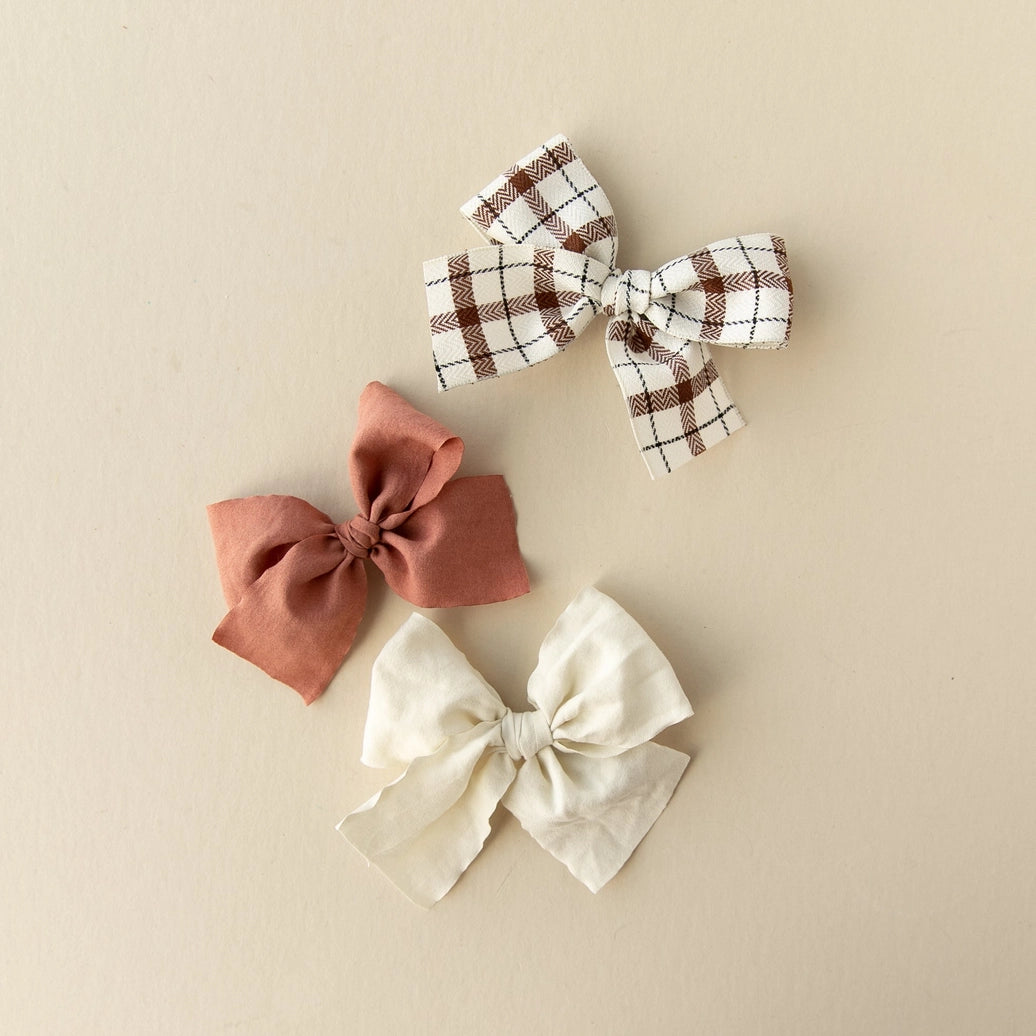 Schoolgirl Plaid | Pigtail Set - Ribbon Bow