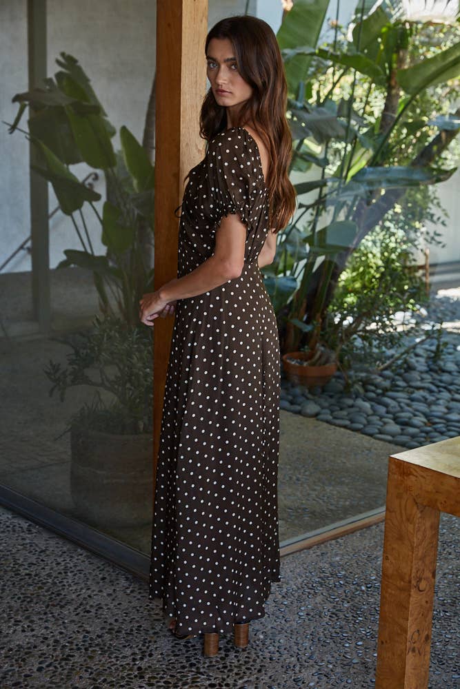 Polka Dot Print Long Dress