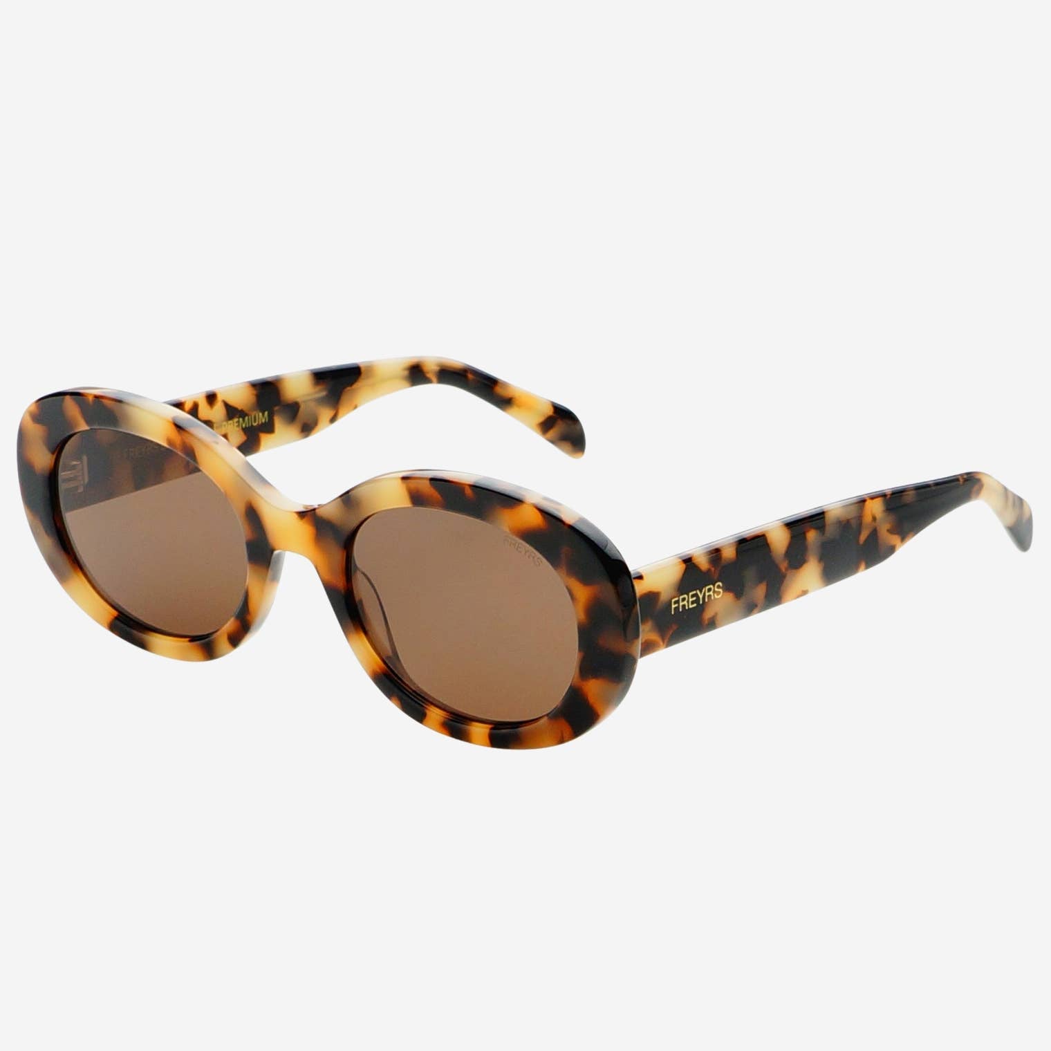 Aria Milky Tortoise Oval Sunglasses