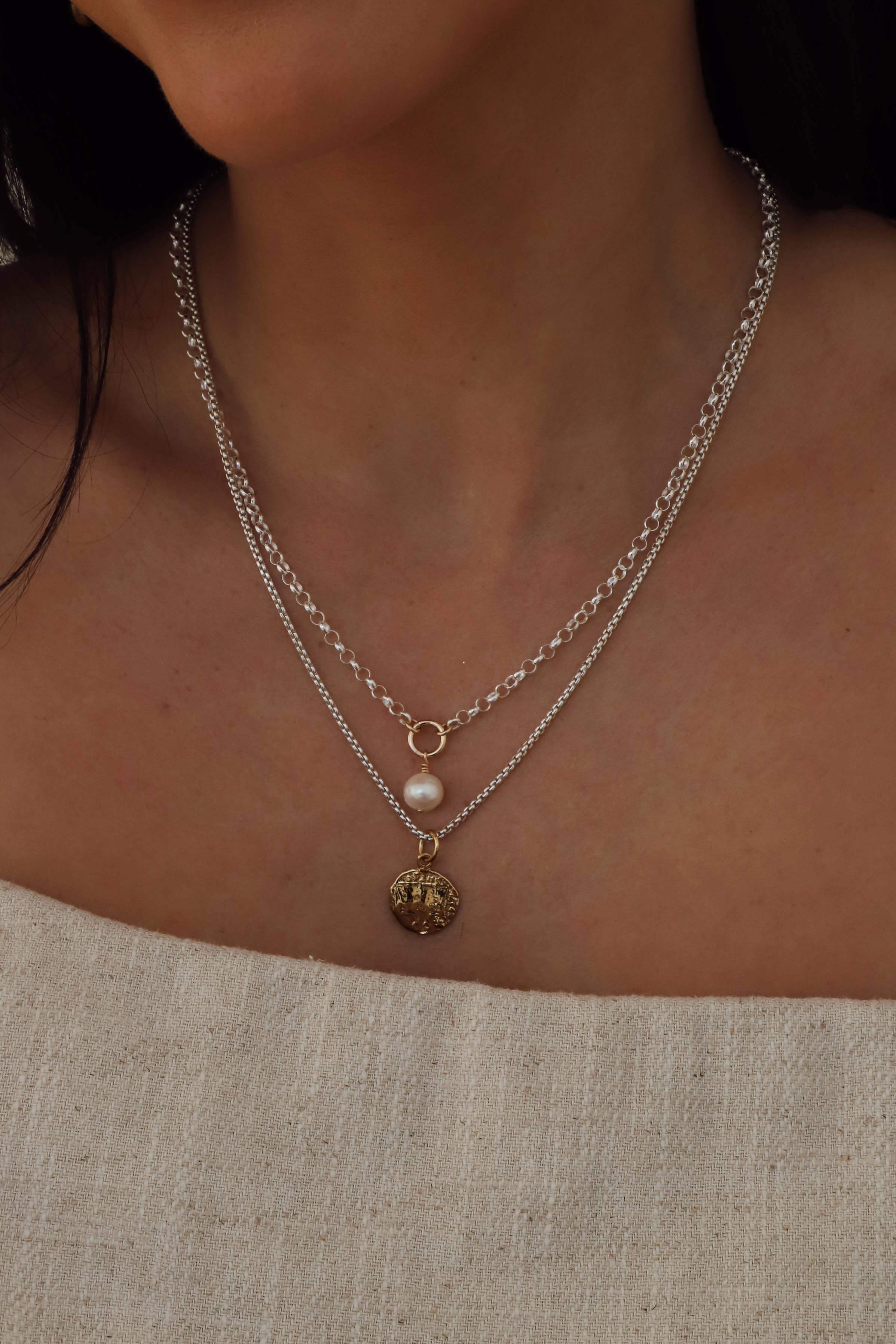 Sterling Luna Necklace