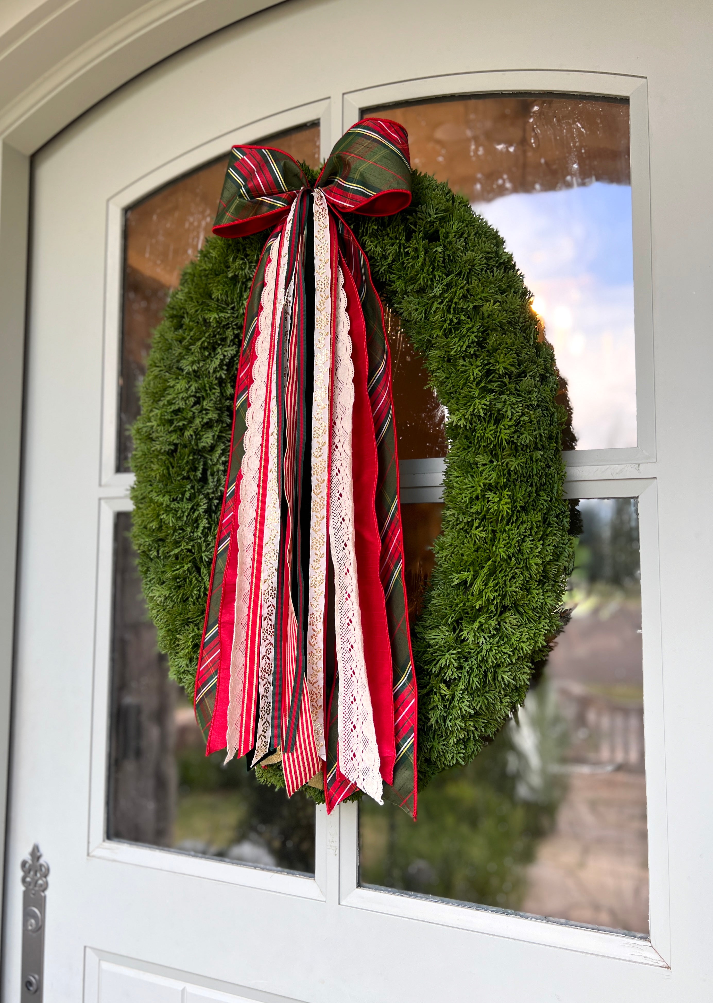 Plaid Tidings Wreath Ribbon