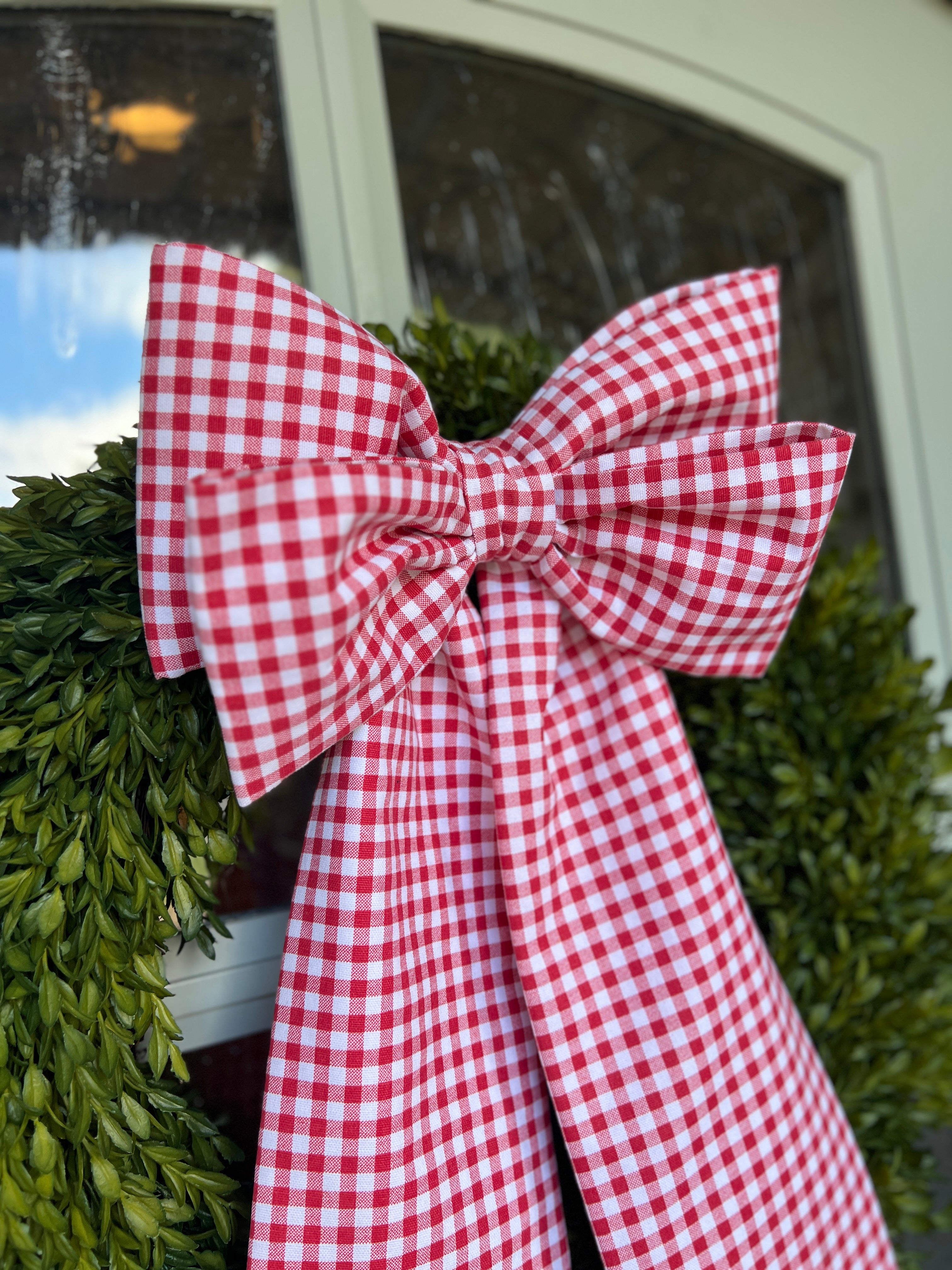 Swiss Check Wreath Bow