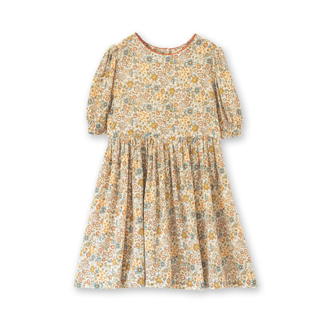 Girls' Short Puff Sleeve Phoebe Dress | Cottonfield Floral