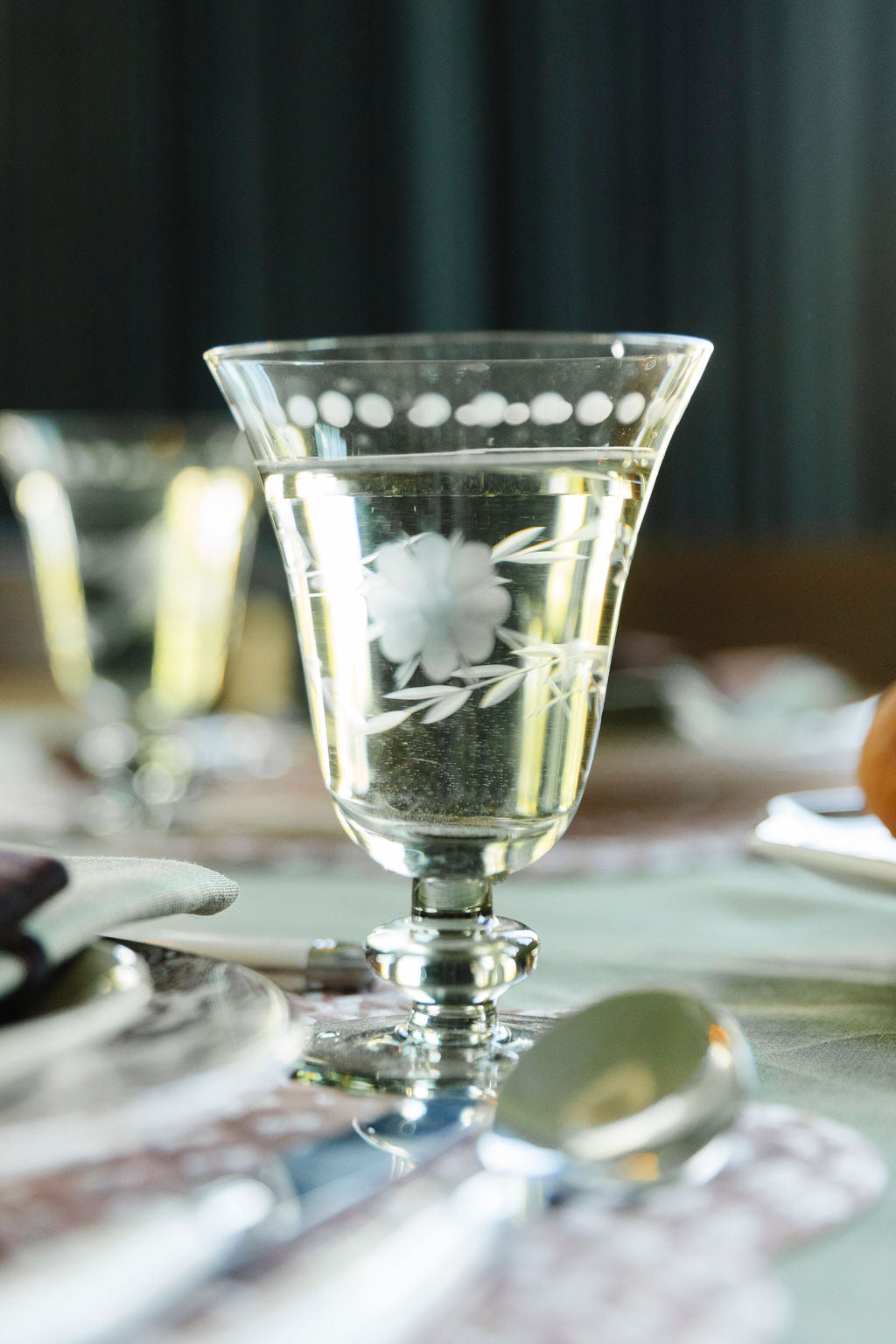 Heirloom Etched Goblet