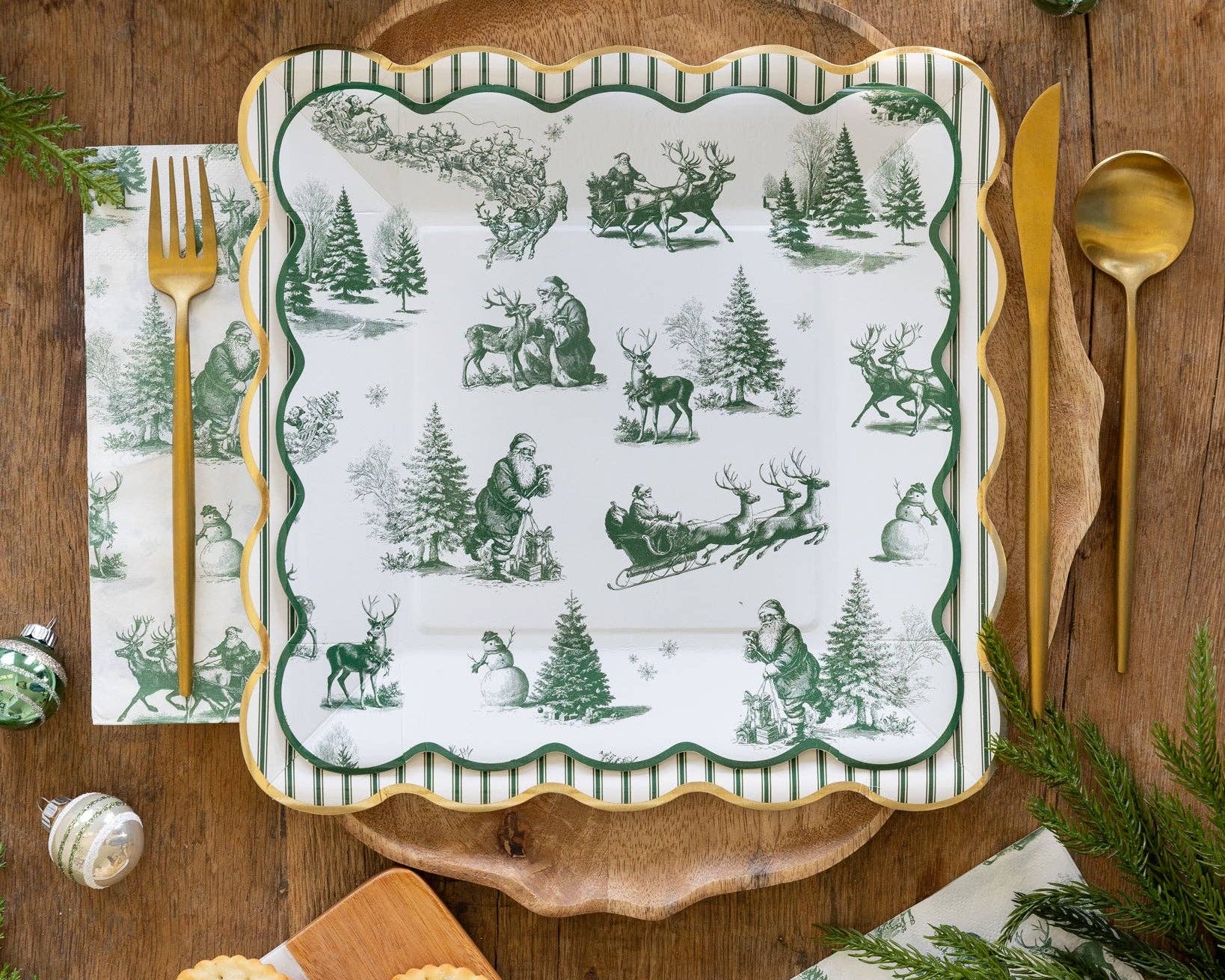 Winter Toile Plate