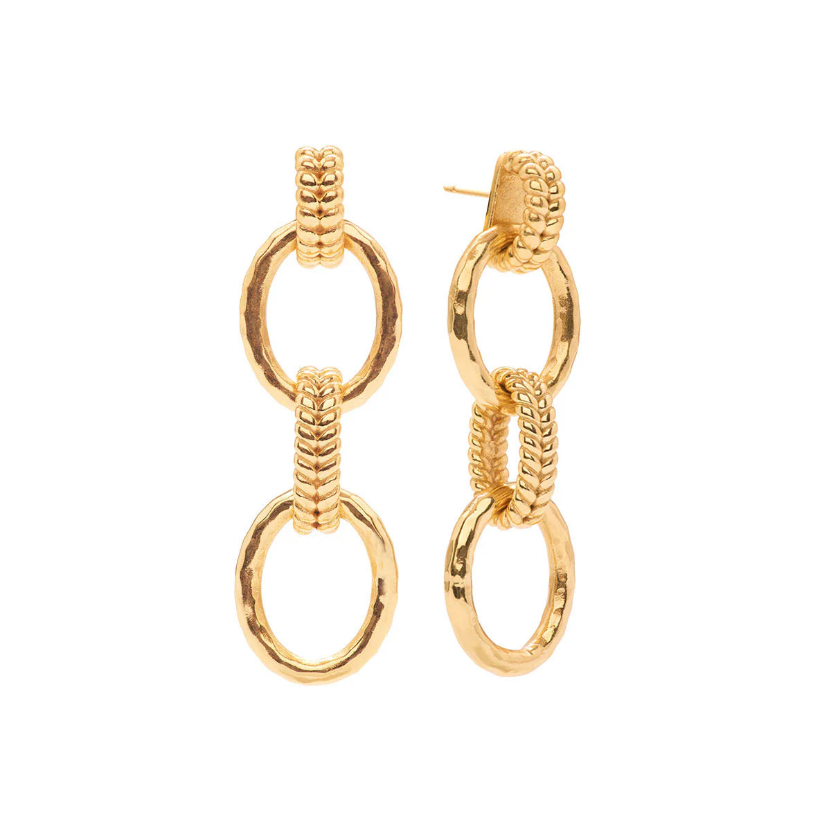 Cleopatra Regal Double Link Earrings