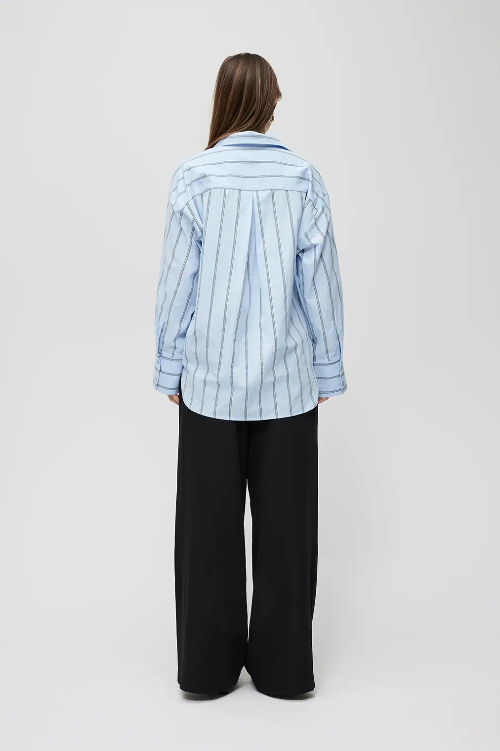 The Erica Top Blue | Striped Button-Down Shirt