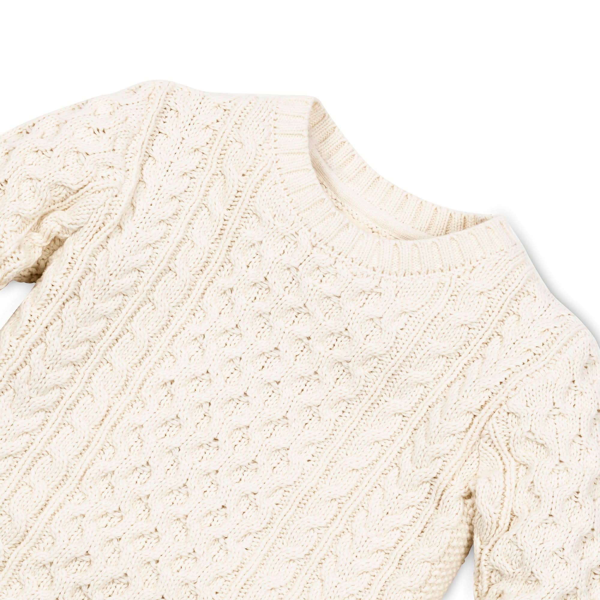 Organic Fisherman Sweater Ivory