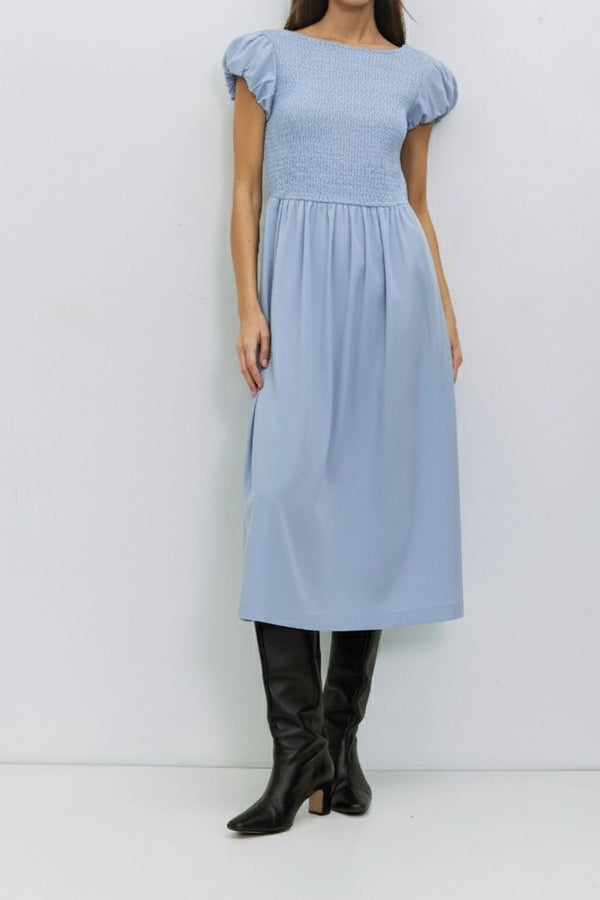 The Anastasia Dress | Smocked Bubble Sleeve Dress