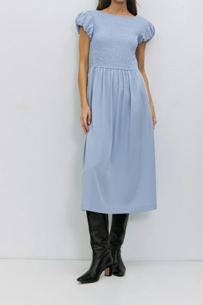 The Anastasia Dress | Smocked Bubble Sleeve Dress
