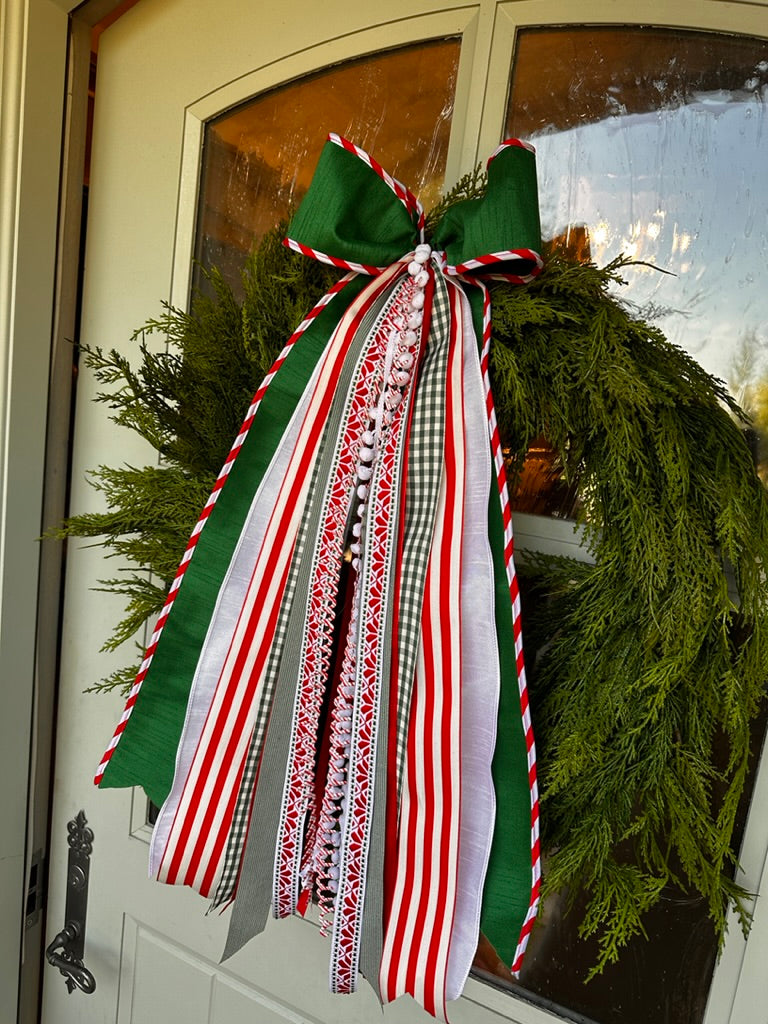 Luxe Collection- Candy Cane Lane Wreath Ribbon