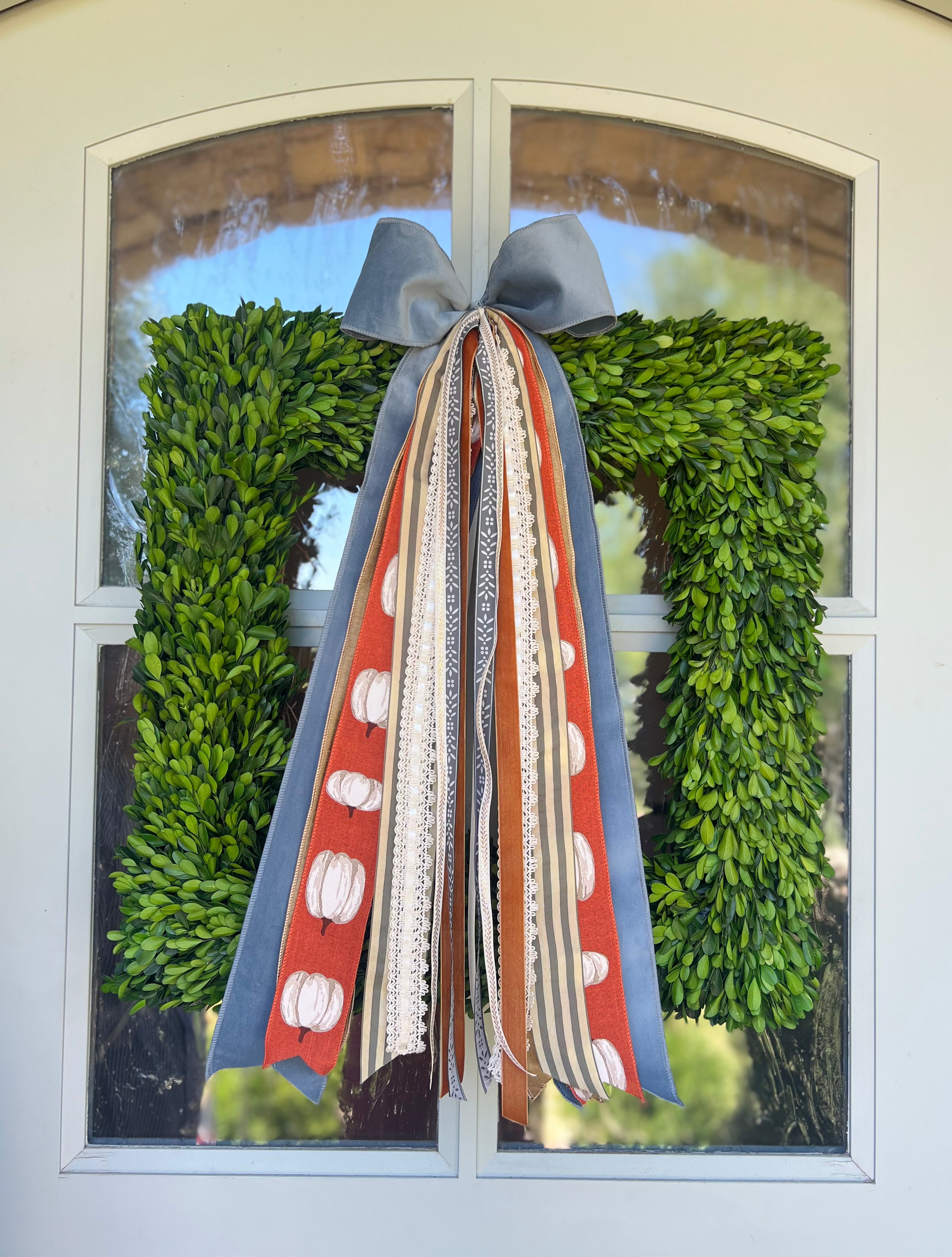 Gilded Pumpkin Wreath Ribbon