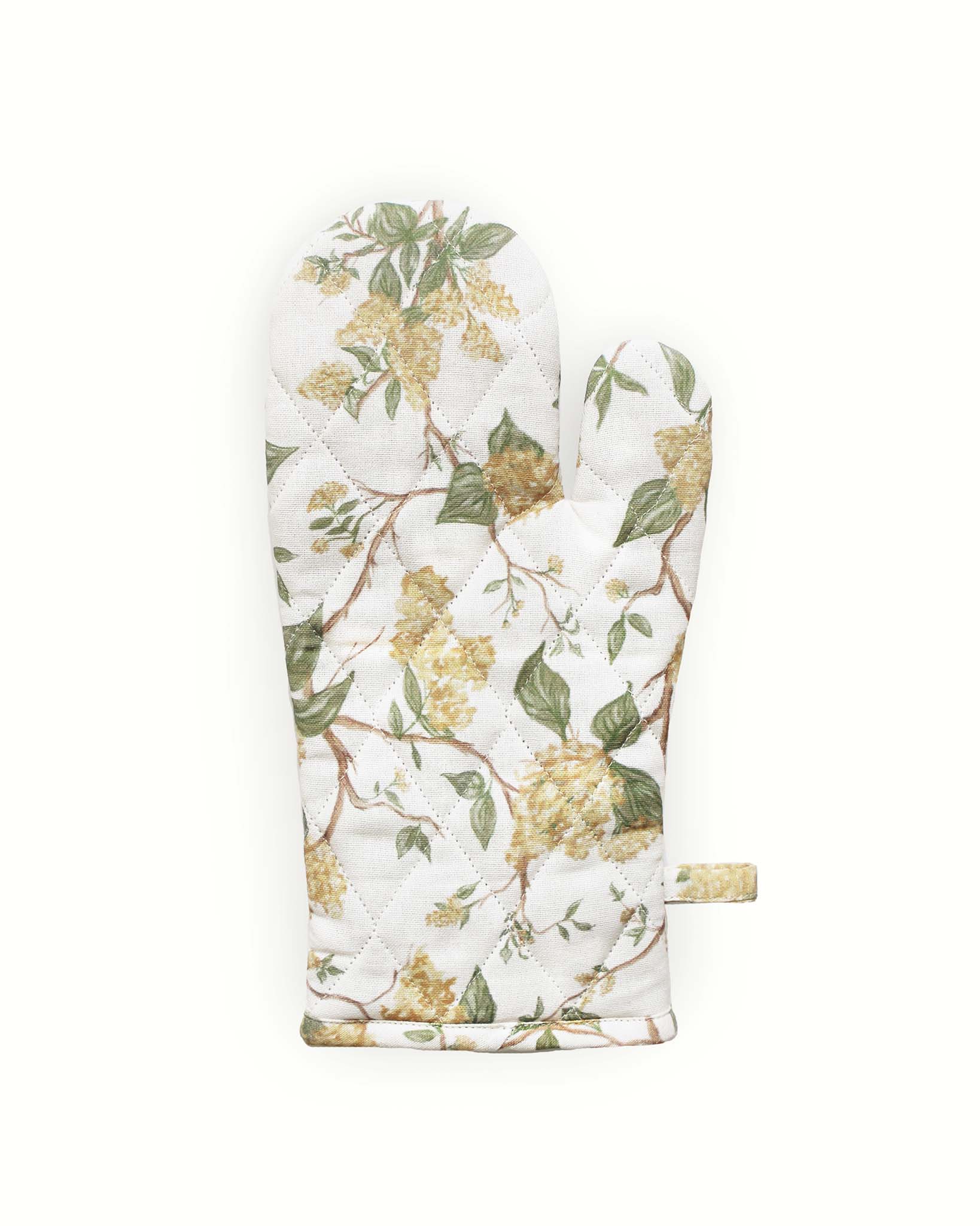 Hyacinth Marigold Floral Oven Mitt