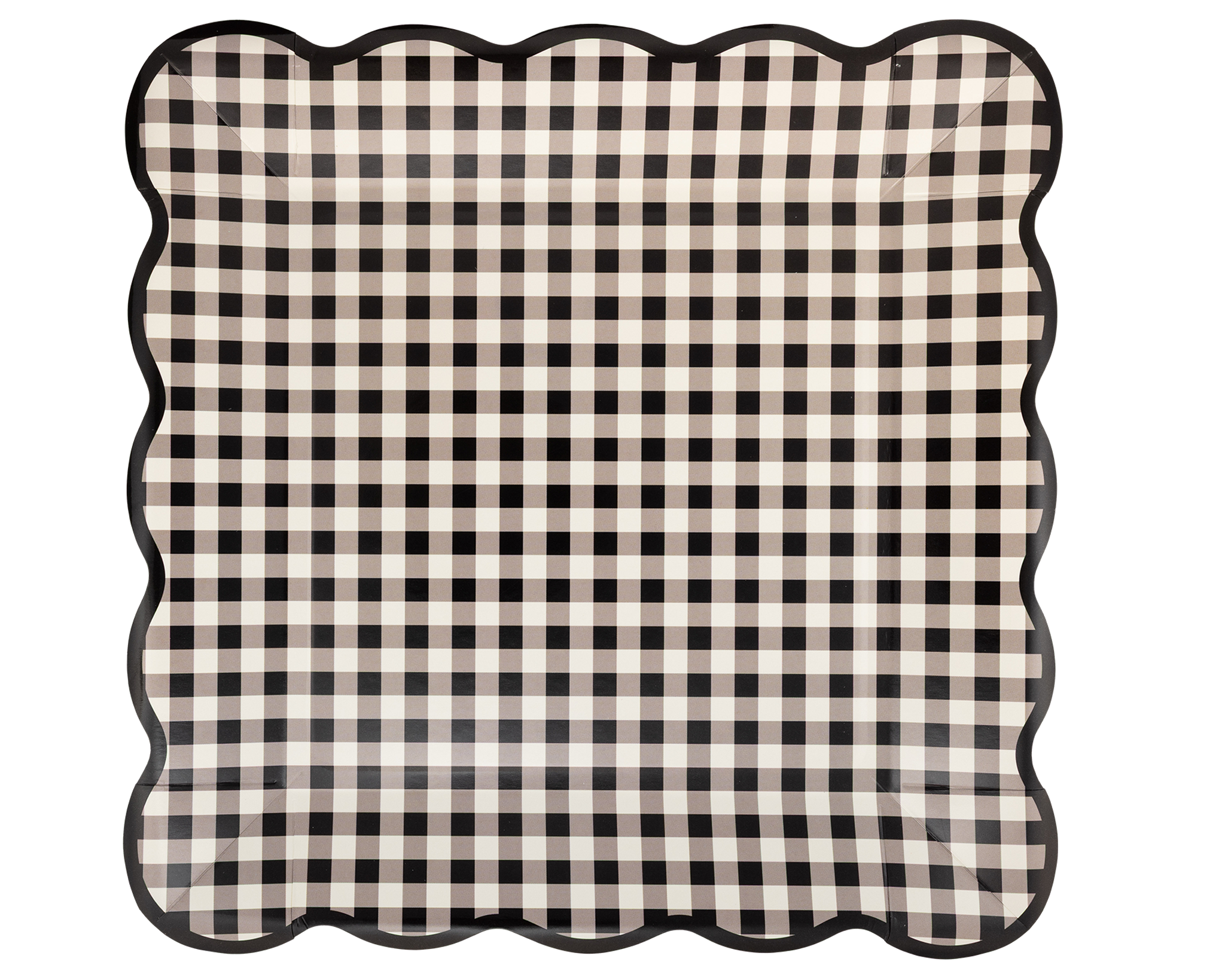 Black Gingham Plate