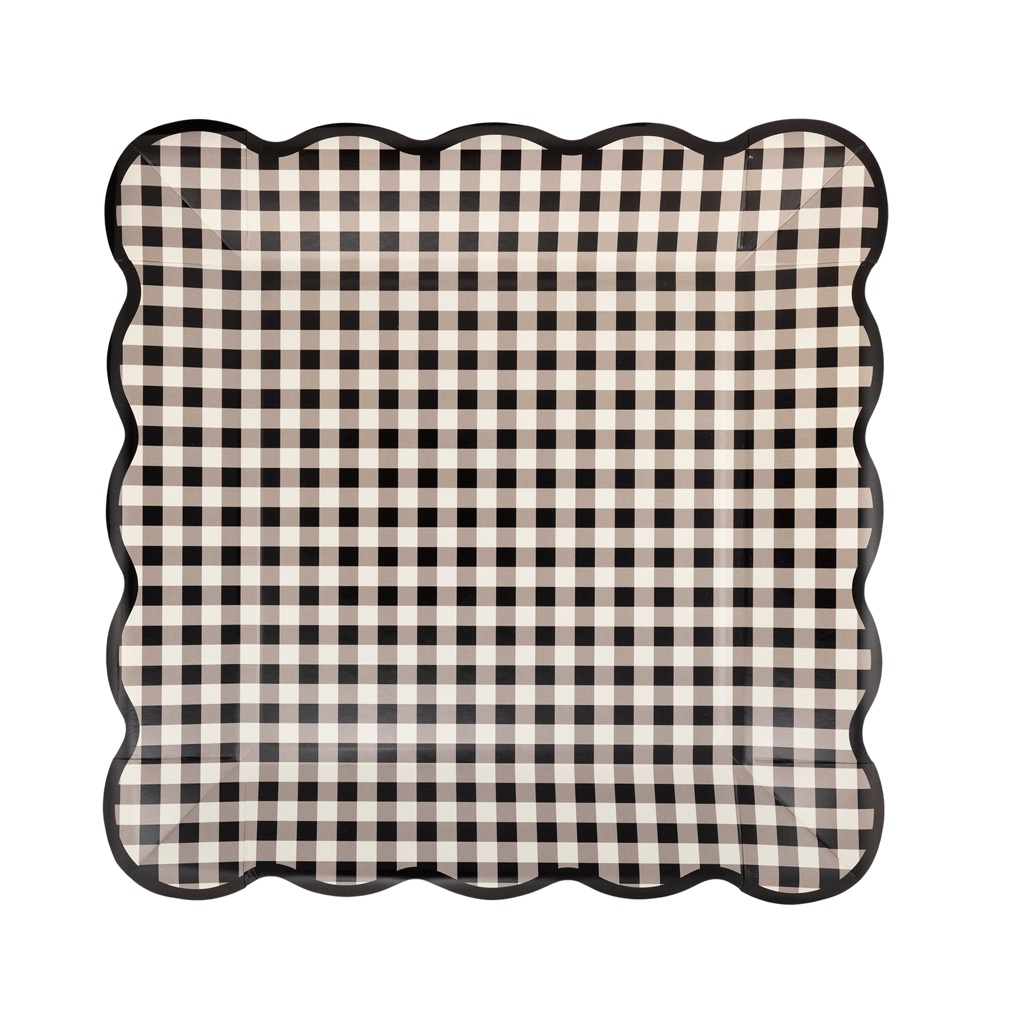 Black Gingham Plate