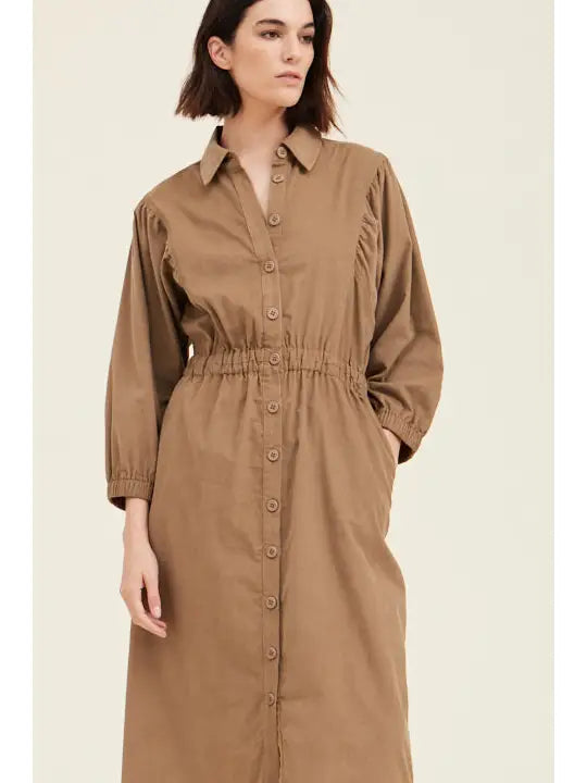 Corduroy Collar Dress