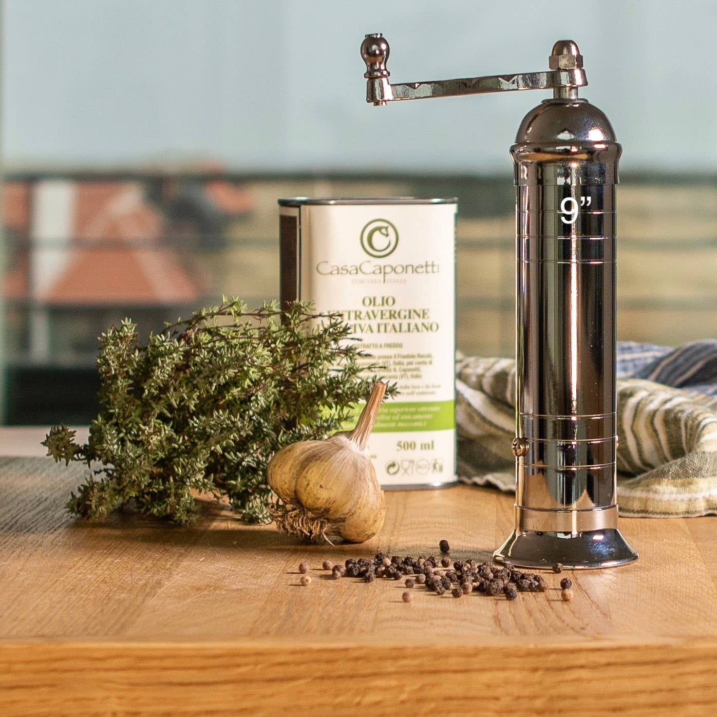 Chrome Mill 9" Salt Grinder