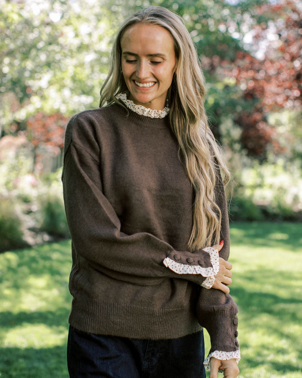 Joanna Ruffle Sweater