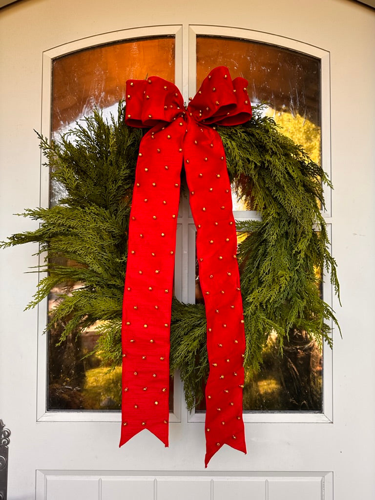 Christmas Bells Statement Bow