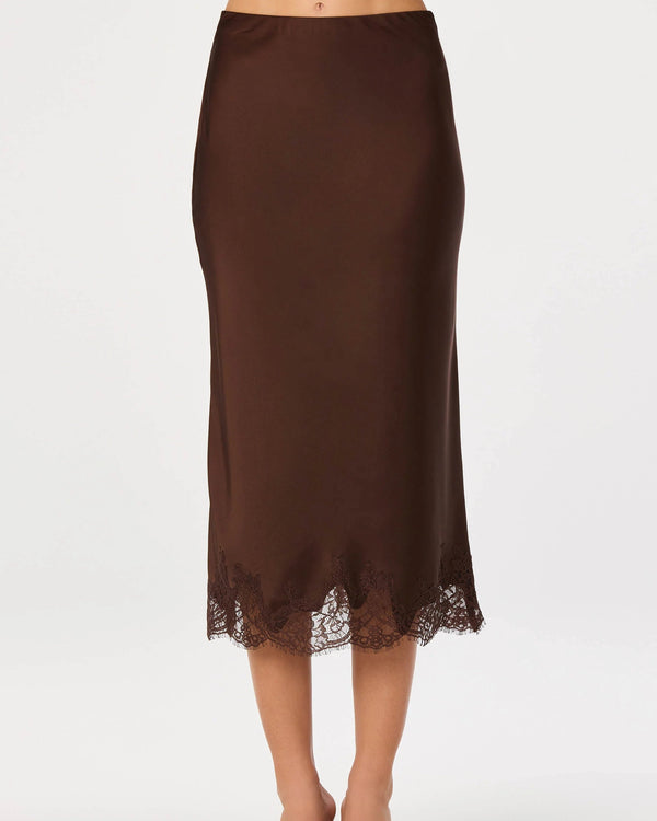 Blossom Satin Midi Skirt