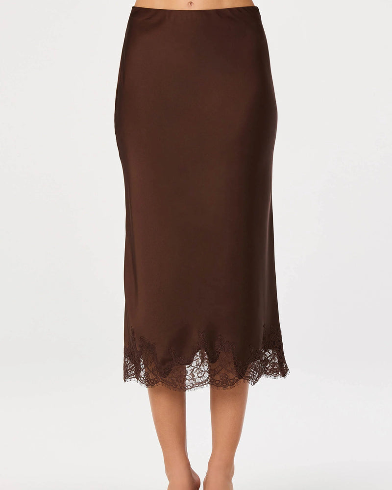 Blossom Satin Midi Skirt