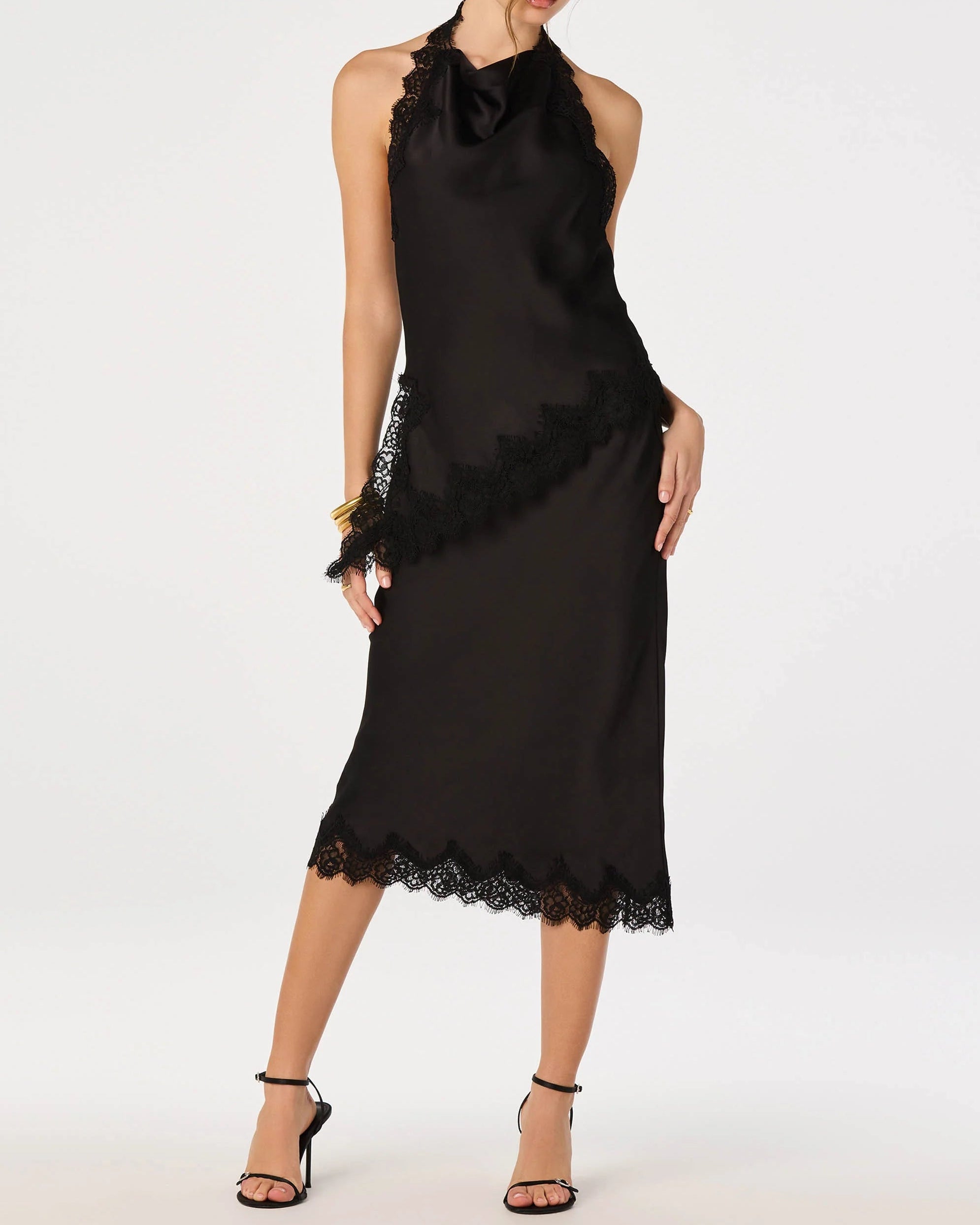 Blossom Satin Midi Skirt