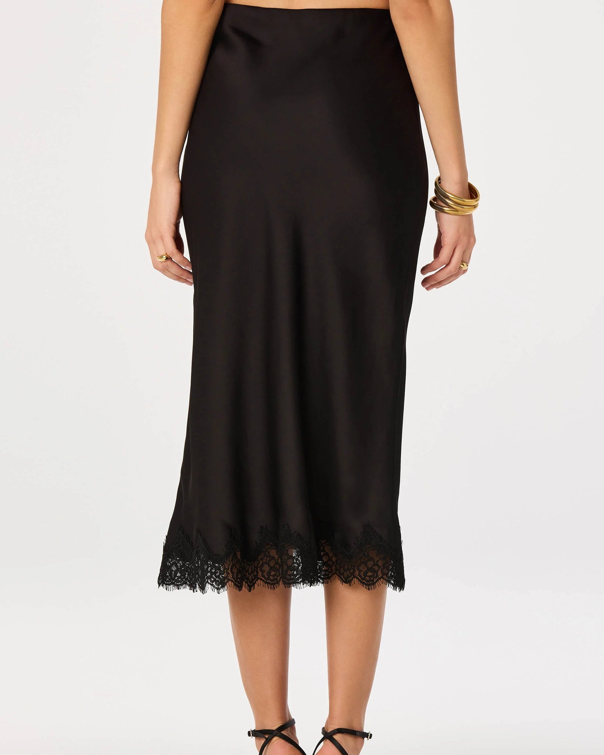 Blossom Satin Midi Skirt