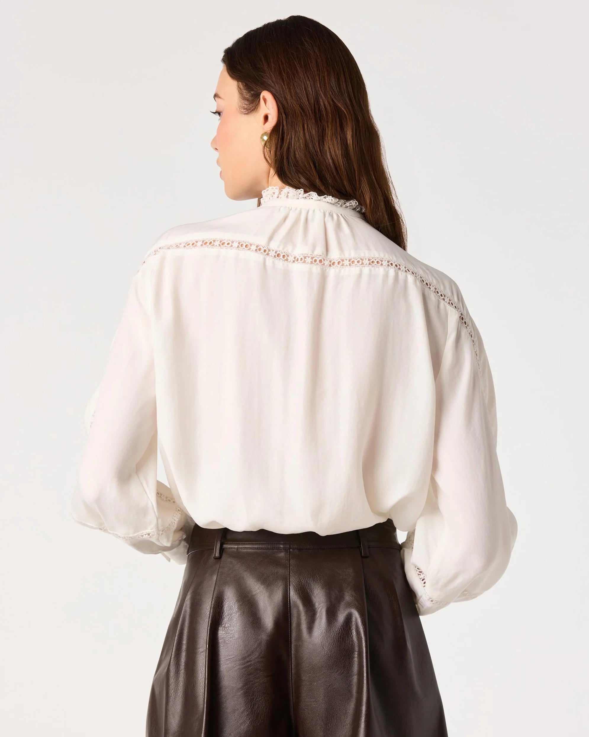 Edith Eyelet Trim Top