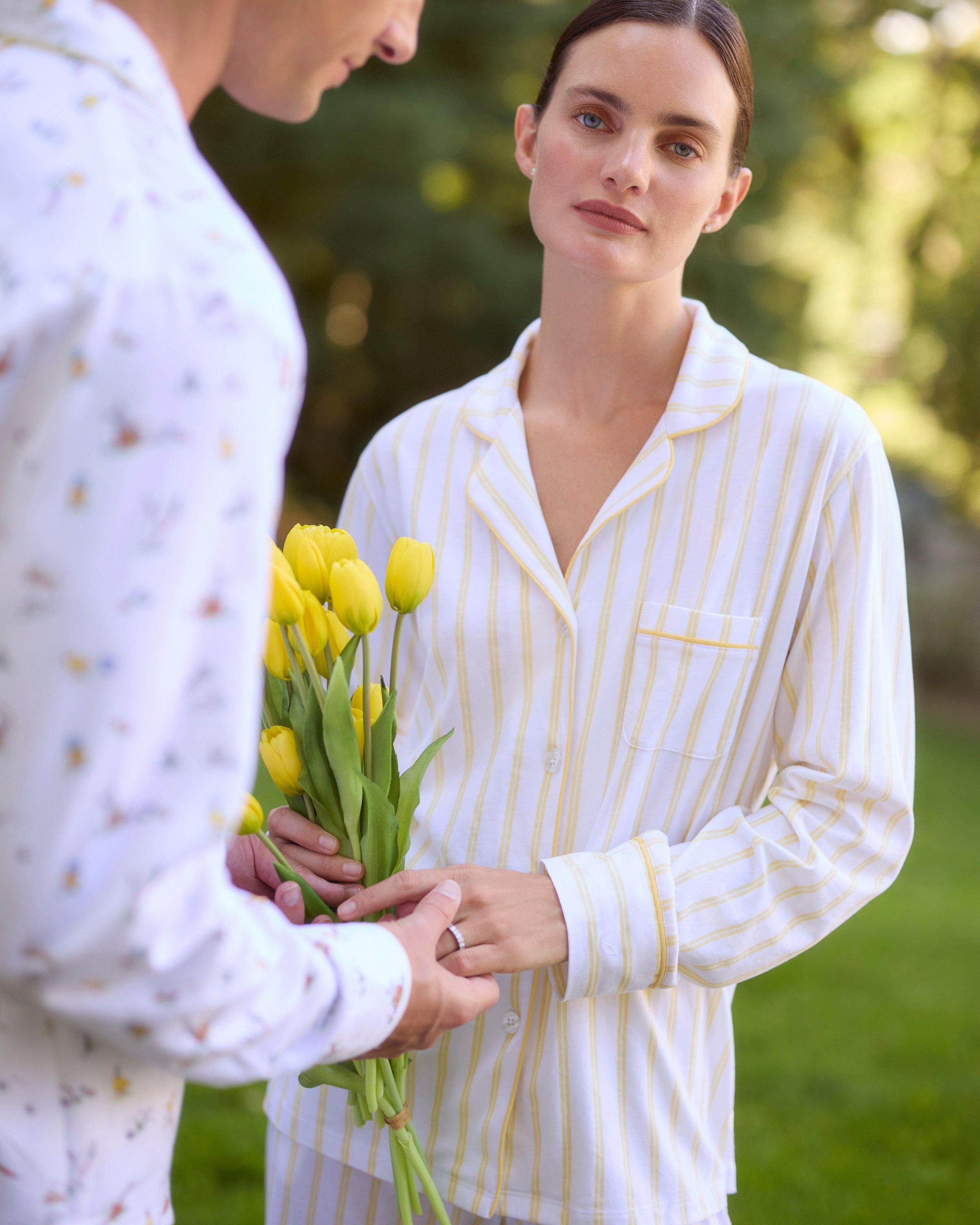 Women's Pima Pajama in Sunny Stripe