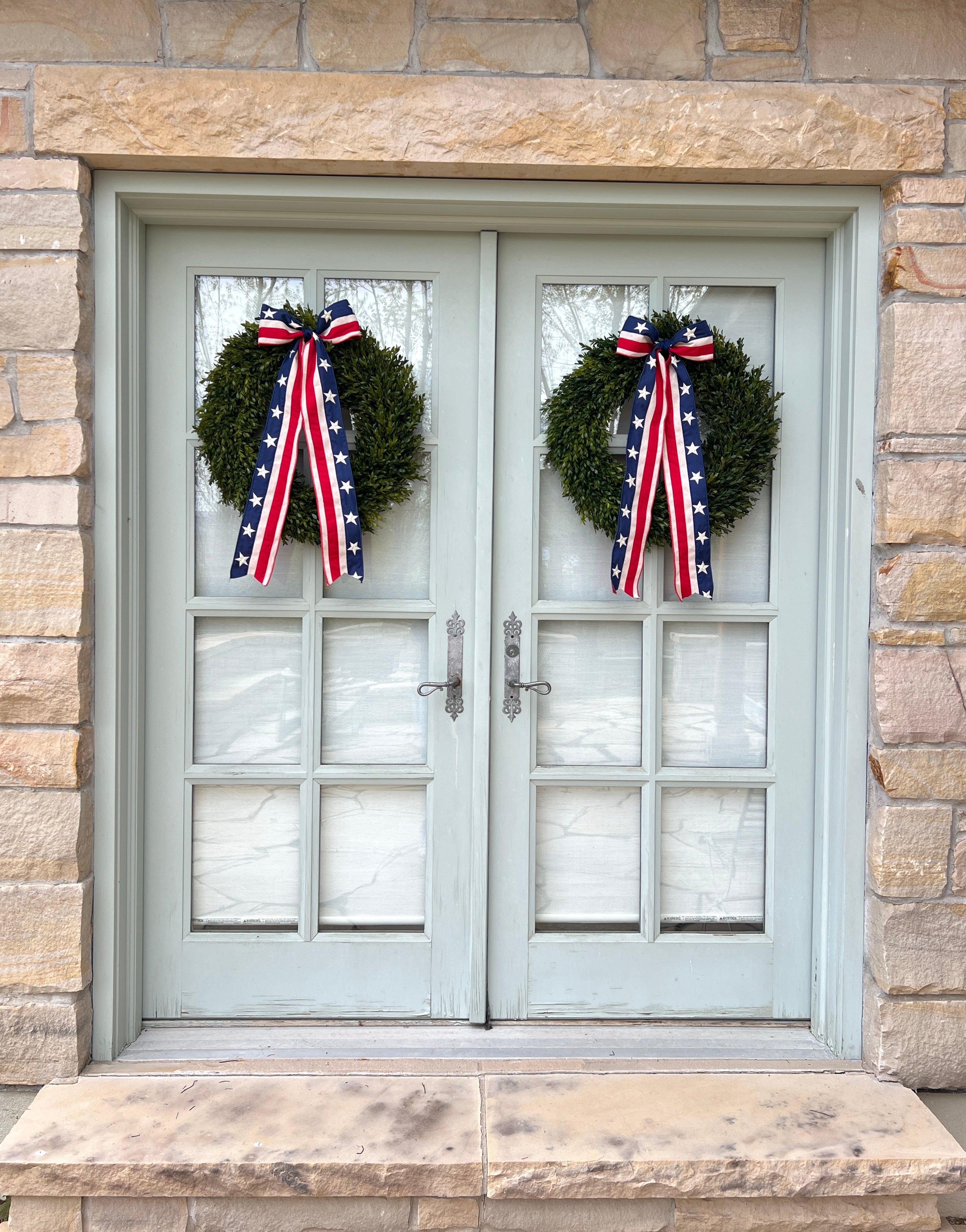 Grand Old Flag Wreath Bow