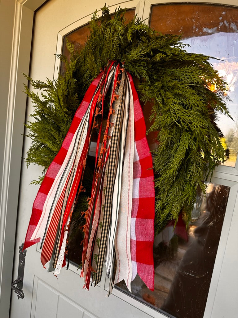 Cozy Cabin Wreath Ribbon