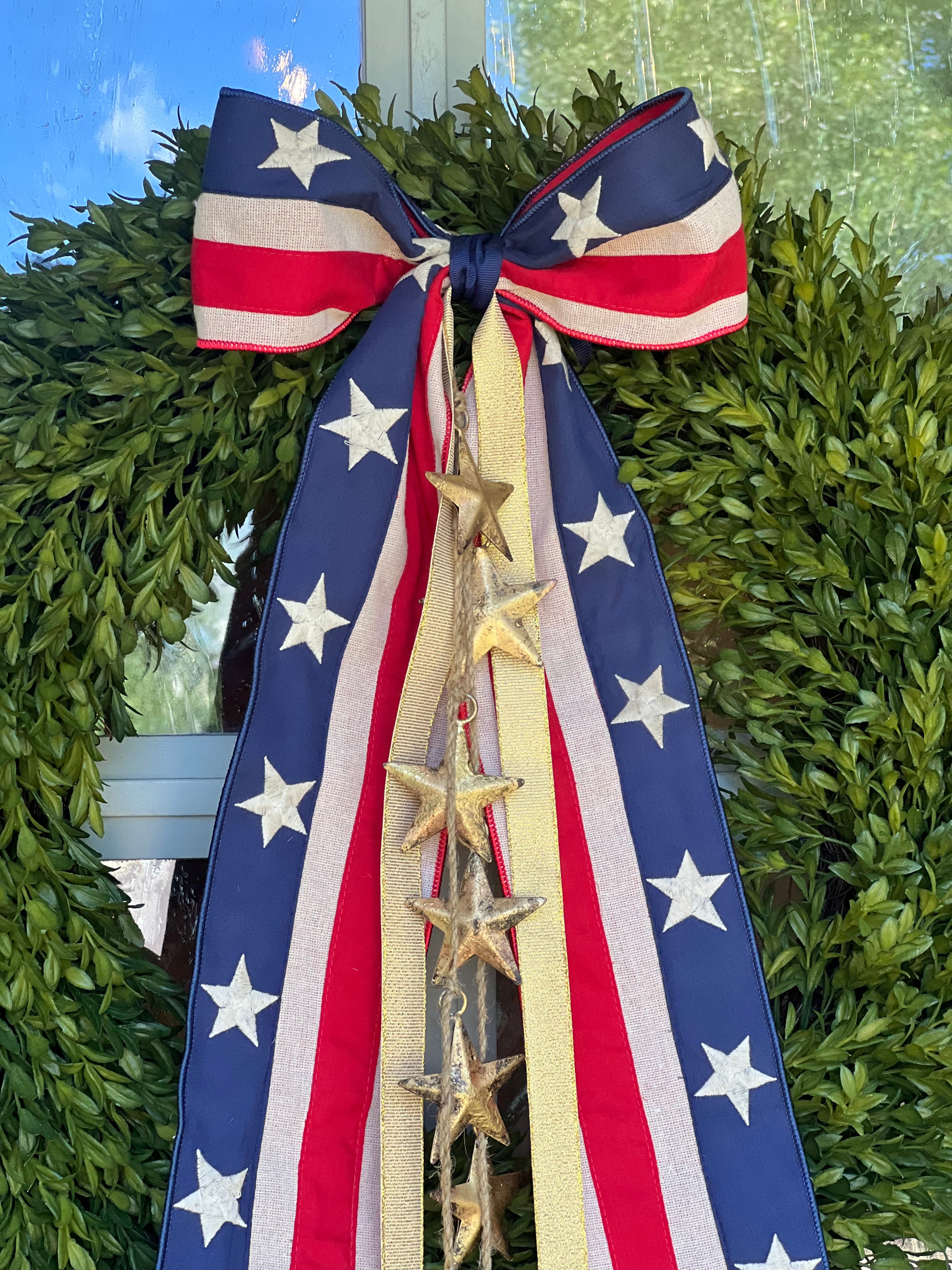 Antique Brass Star Garland