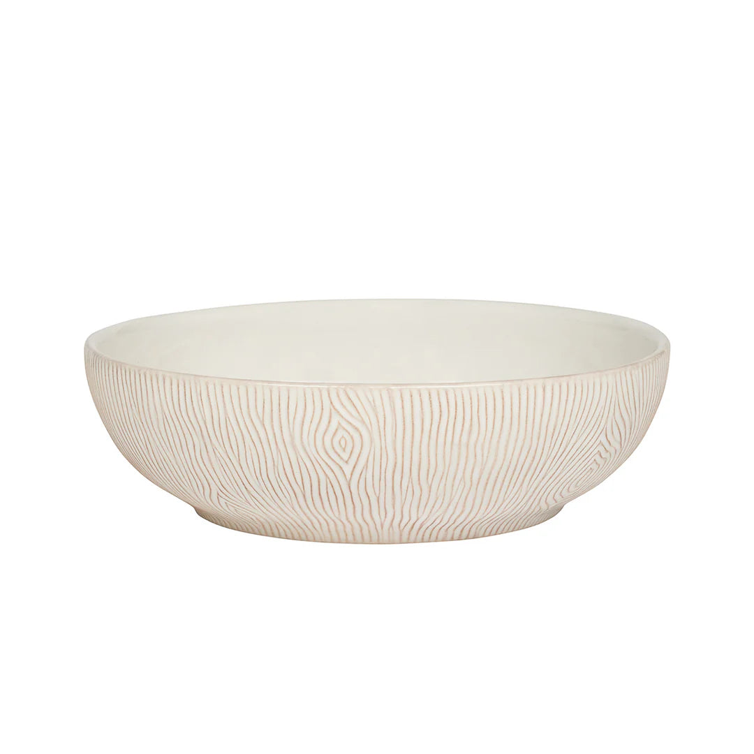 Blenheim Oak 12" Serving Bowl ­ Whitewash