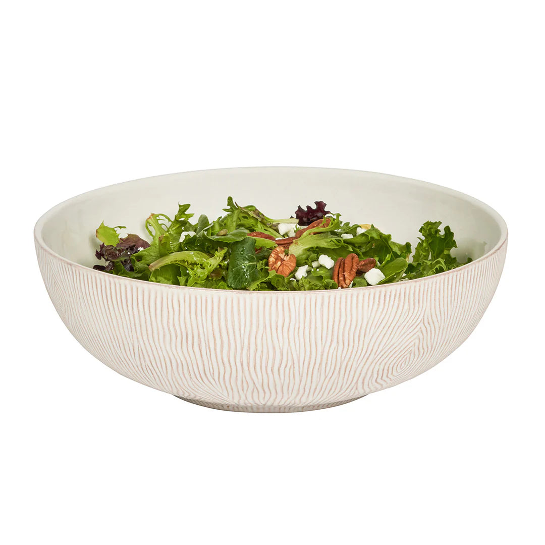 Blenheim Oak 12" Serving Bowl ­ Whitewash