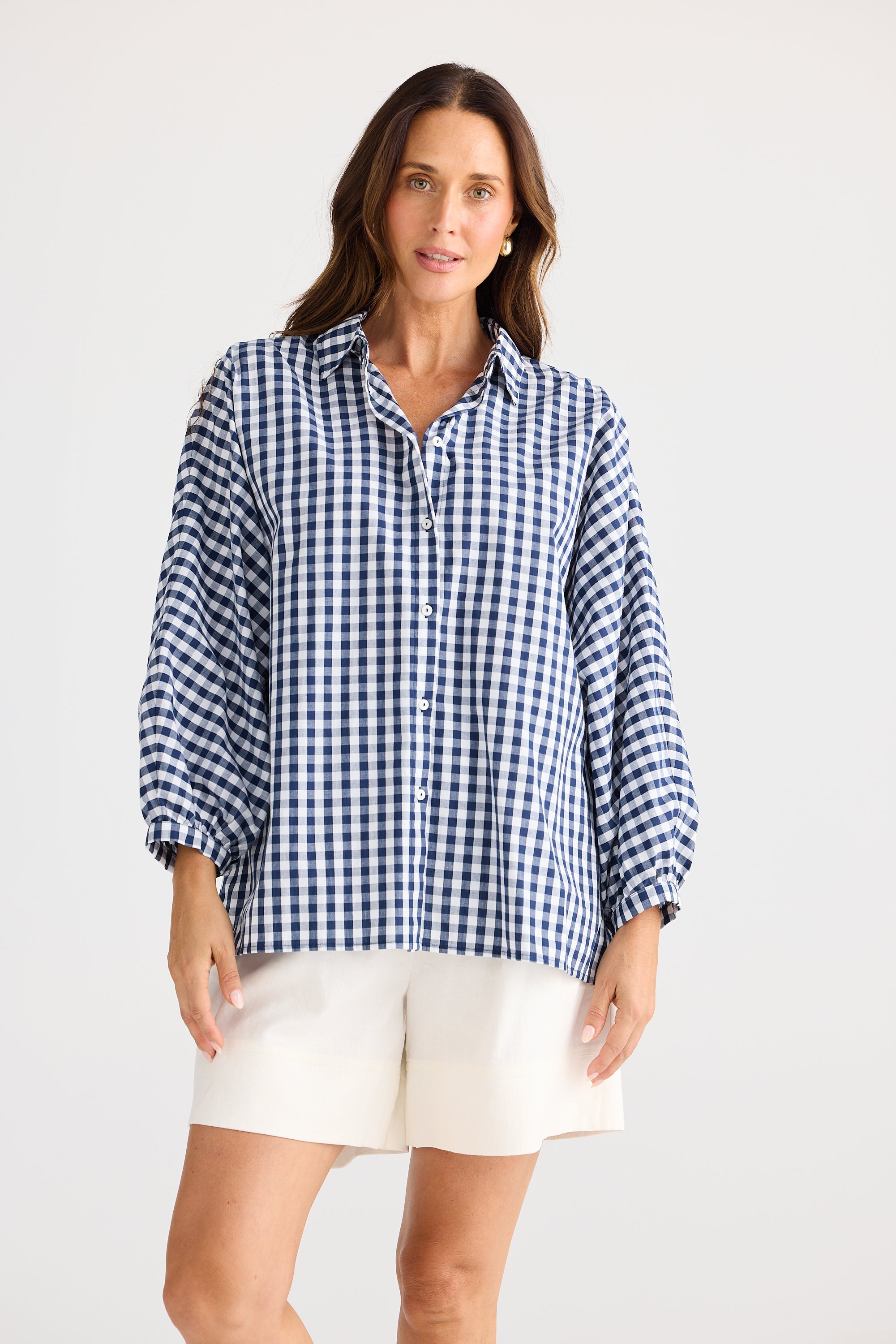 Monty Navy Gingham Shirt