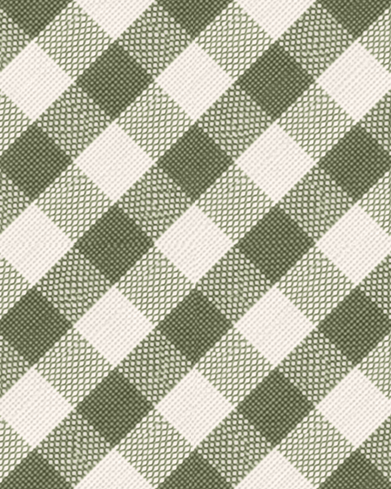 Bristol Check Pillow in Fern